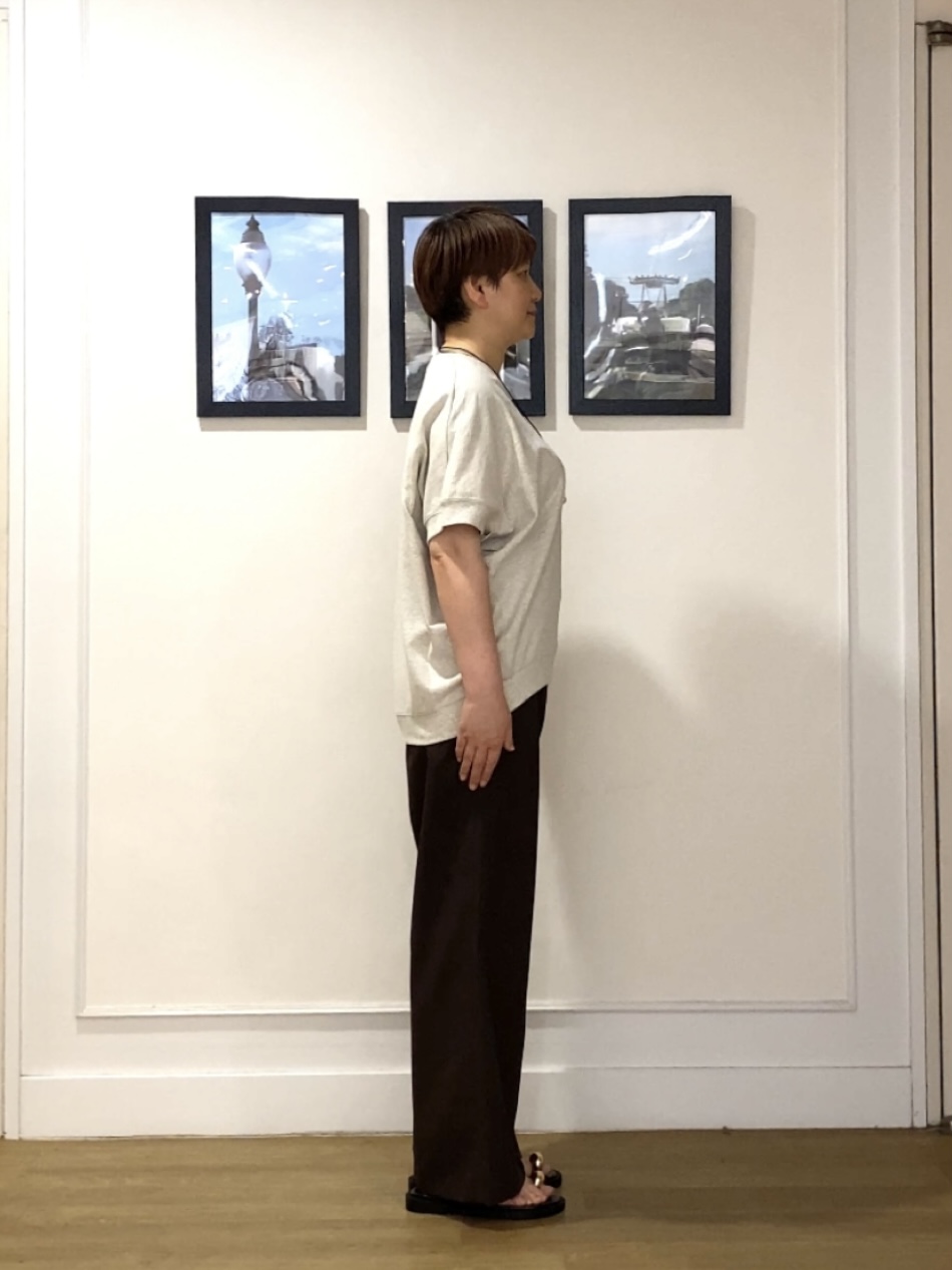 Hiroさんの「Dessin｜【洗える】ミニ裏毛ドルマンスリーブプルオーバー」を使ったコーディネート