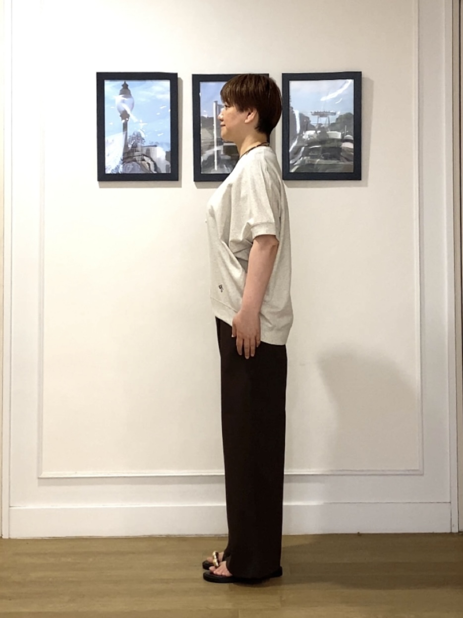 Hiroさんの「Dessin｜【洗える】ミニ裏毛ドルマンスリーブプルオーバー」を使ったコーディネート