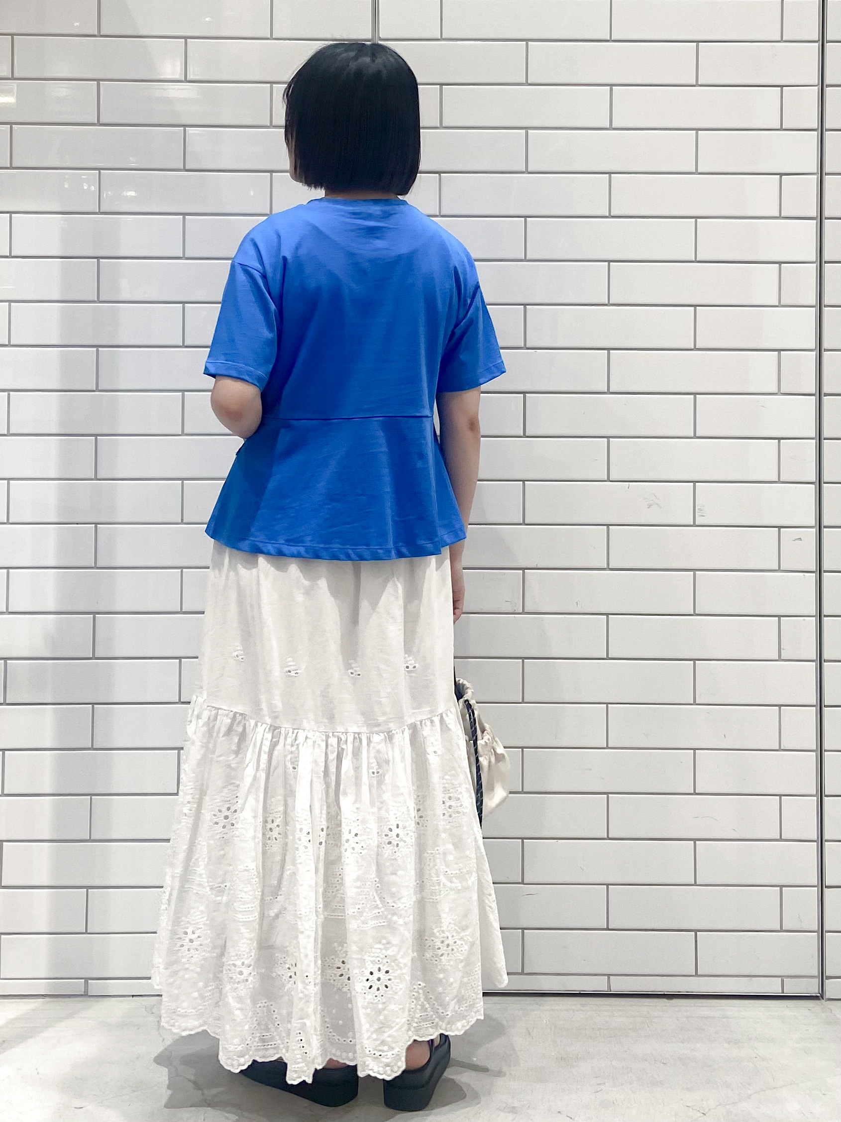 kimiさんの「OPAQUE.CLIP｜【接触冷感】アシメフリルドッキングカットソー《洗濯機OK》」を使ったコーディネート