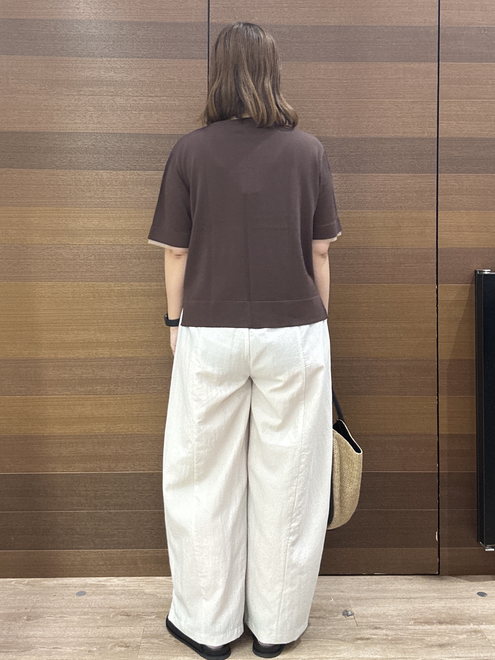 yumeさんの「OPAQUE.CLIP｜【UV／接触冷感／抗ピル】シアー＆レイヤード風さらりニット《洗濯機OK》」を使ったコーディネート