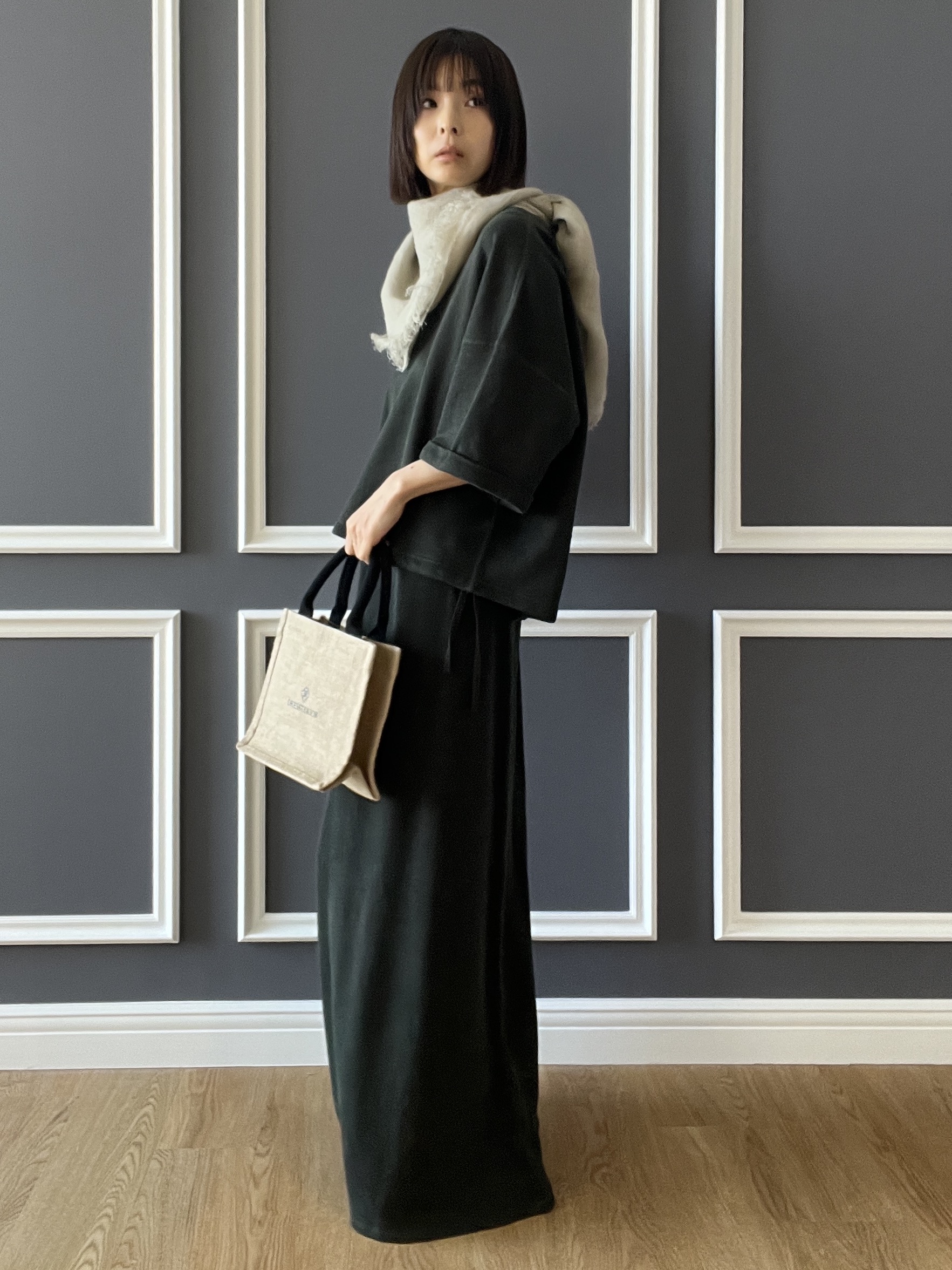misaさんの「DRESSTERIOR｜【ウォッシャブル/セットアップ可】ウォッシャブルリネンウラケスカート」を使ったコーディネート