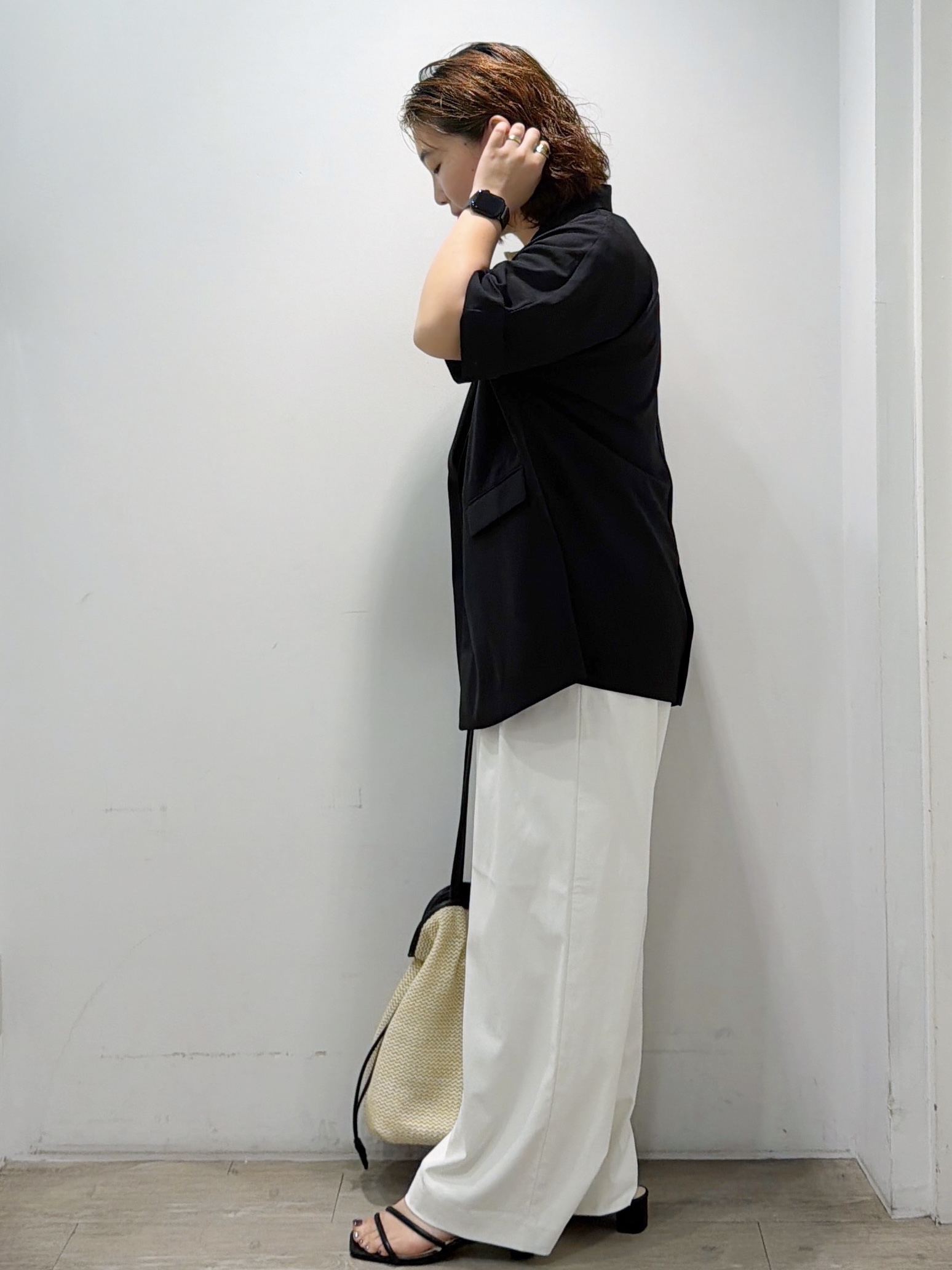sumicaさんの「OPAQUE.CLIP｜【接触冷感／吸水速乾／防シワ】リネンライクテーラードジャケット《洗濯機OK》」を使ったコーディネート