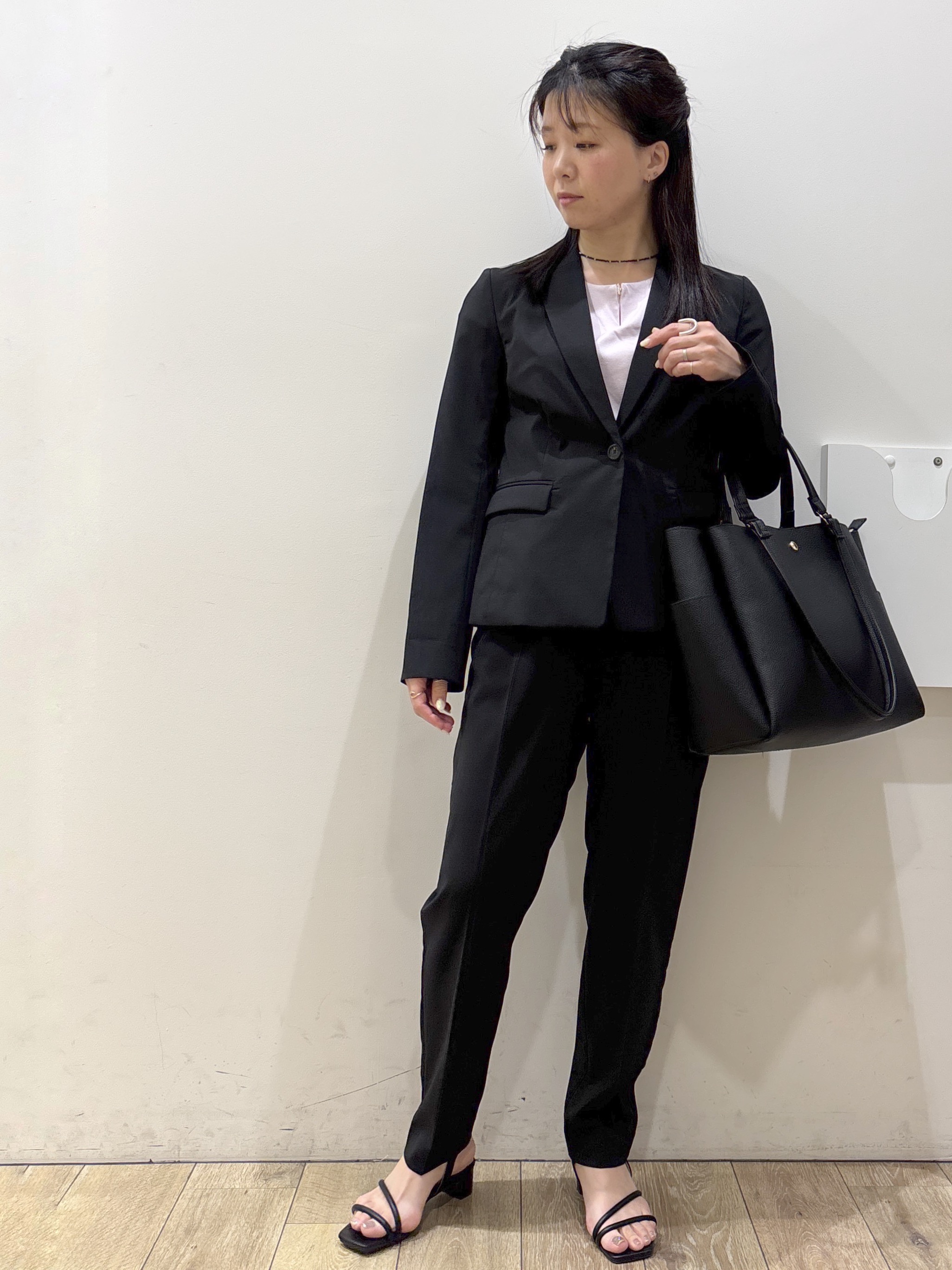 mameさんの「index｜【接触冷感／吸水速乾】セットアップ対応ストレッチテーラードジャケット《イージーアイロン／洗濯機OK／」を使ったコーディネート