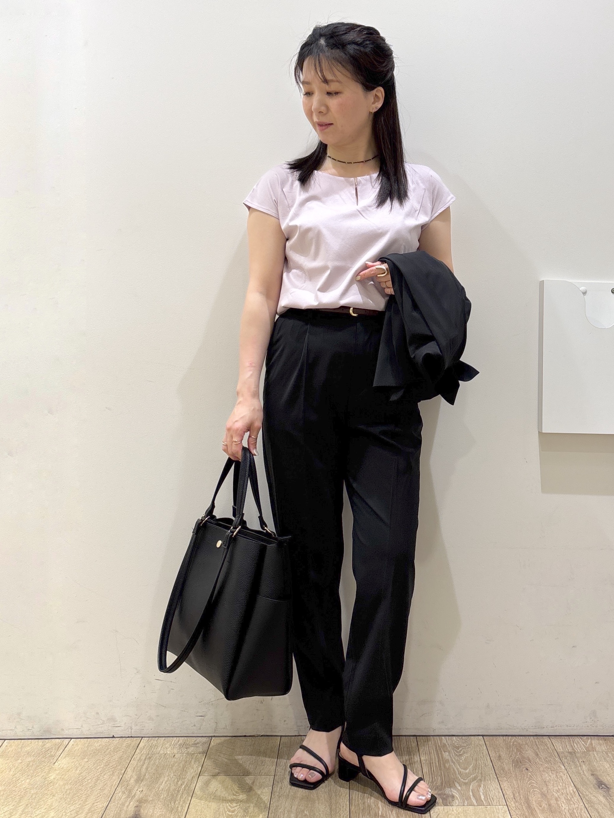 mameさんの「index｜【接触冷感／吸水速乾】セットアップ対応ストレッチテーラードジャケット《イージーアイロン／洗濯機OK／」を使ったコーディネート