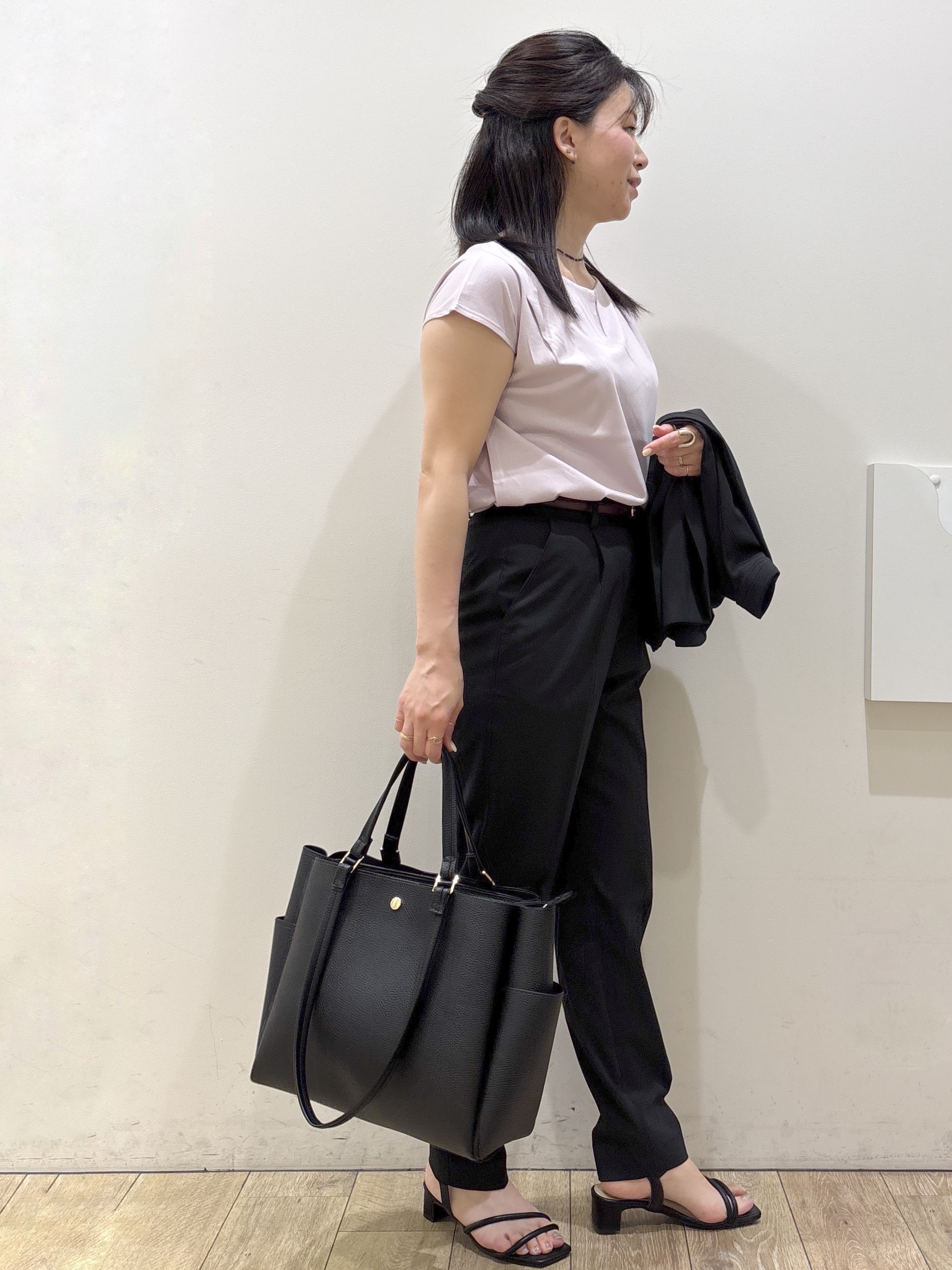 mameさんの「index｜【接触冷感／吸水速乾】セットアップ対応ストレッチテーラードジャケット《イージーアイロン／洗濯機OK／」を使ったコーディネート