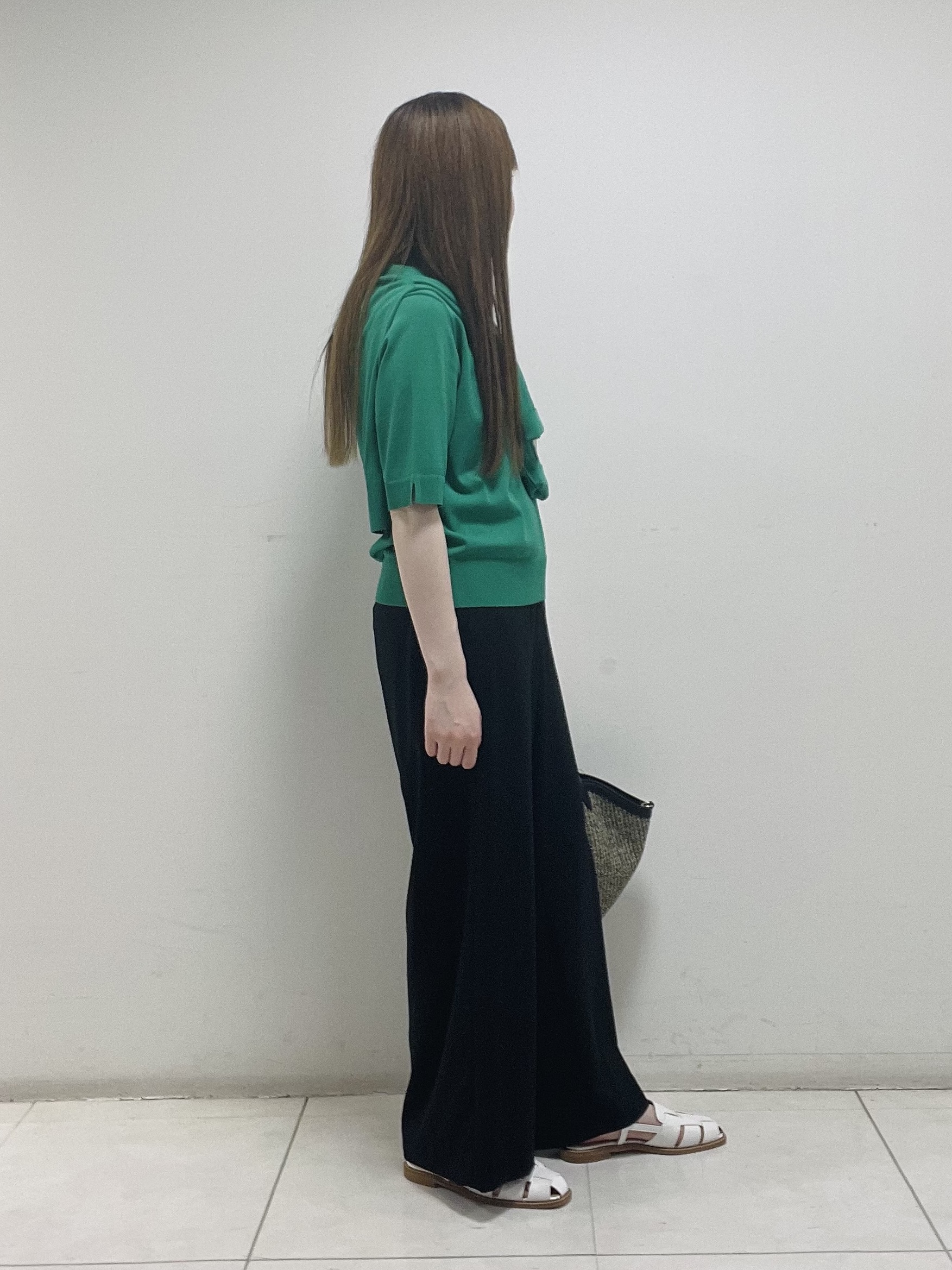 mさんの「INDIVI｜【UVケア/接触冷感／アンサンブル】丸首カーディガン＆袖スリット5分袖ニット」を使ったコーディネート