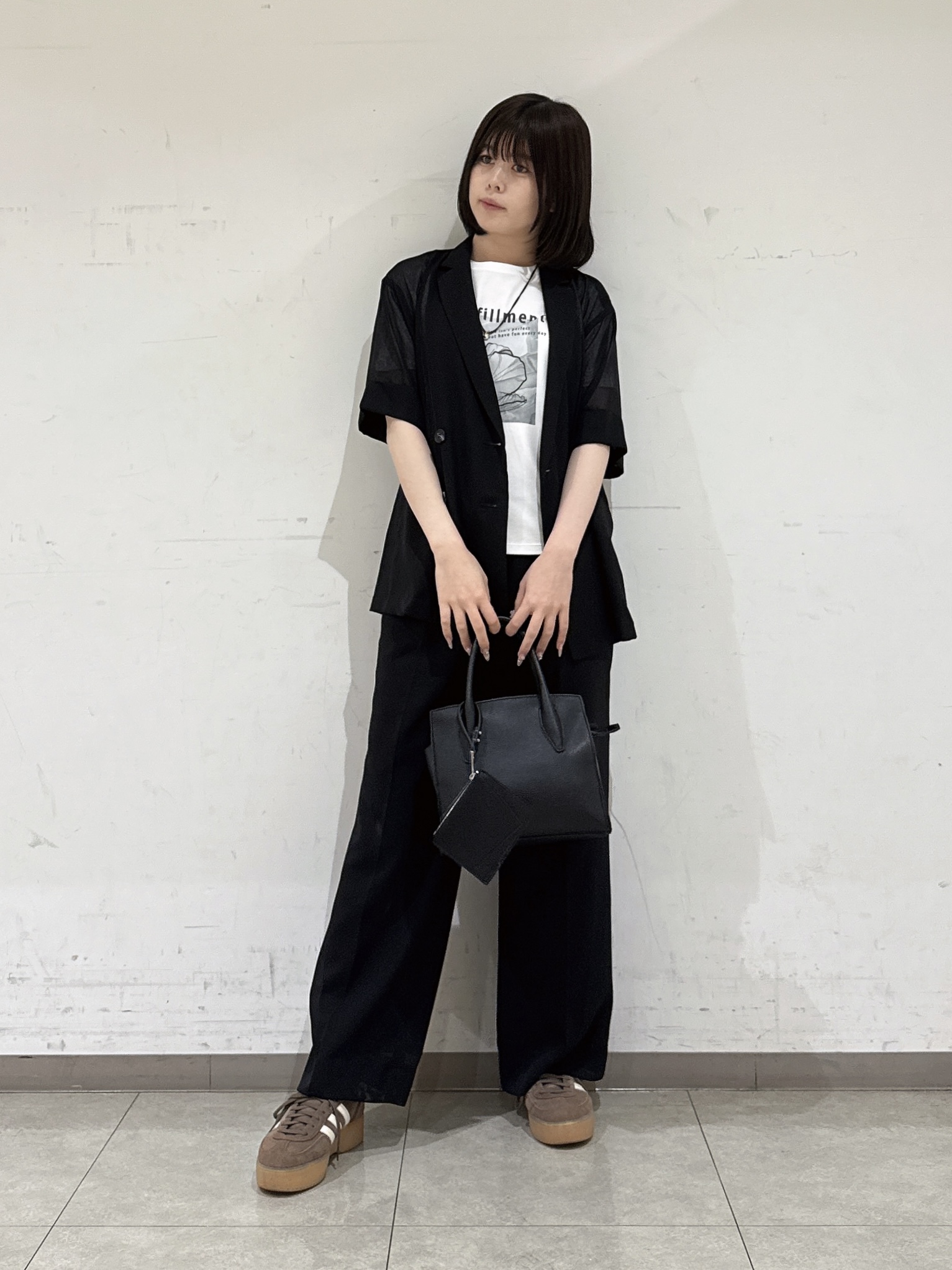 rinaさんの「INDIVI｜【UVケア／選べるグラフィック】スムースジャージTシャツ」を使ったコーディネート