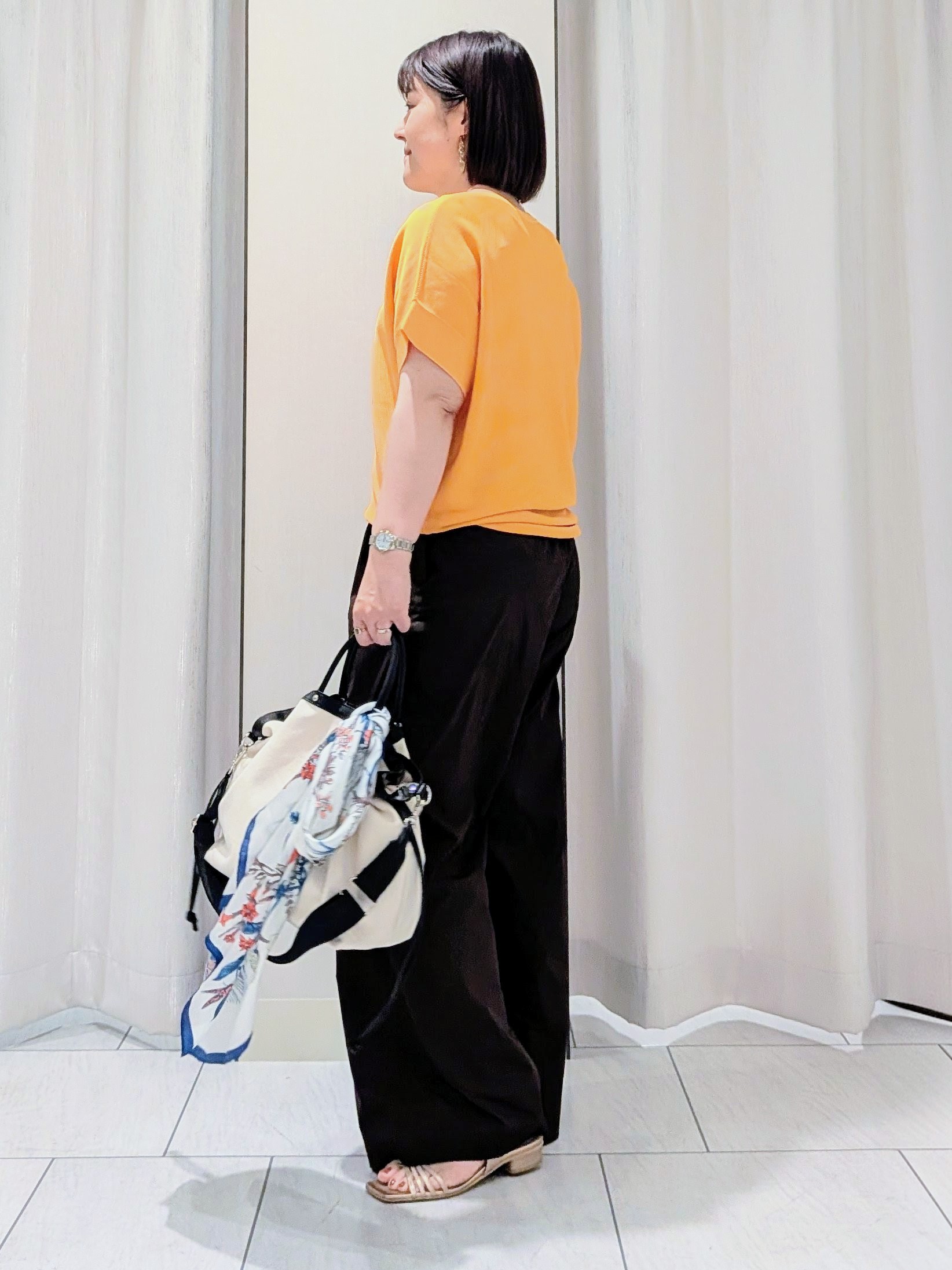 Onumaさんの「UNTITLED｜【11色展開/体型カバー】前後2WAYフレンチスリーブニット」を使ったコーディネート