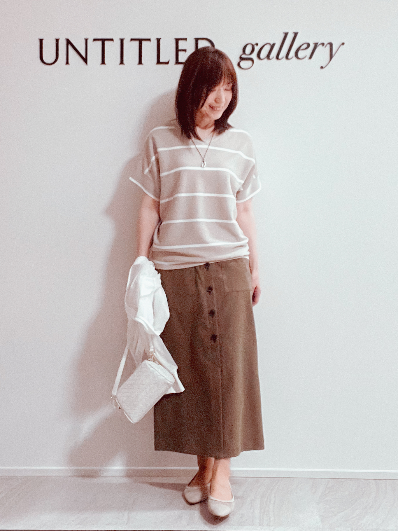 めいさんの「UNTITLED｜【7色展開/ゆったり/ショート丈】シアートリコットカーディガン」を使ったコーディネート
