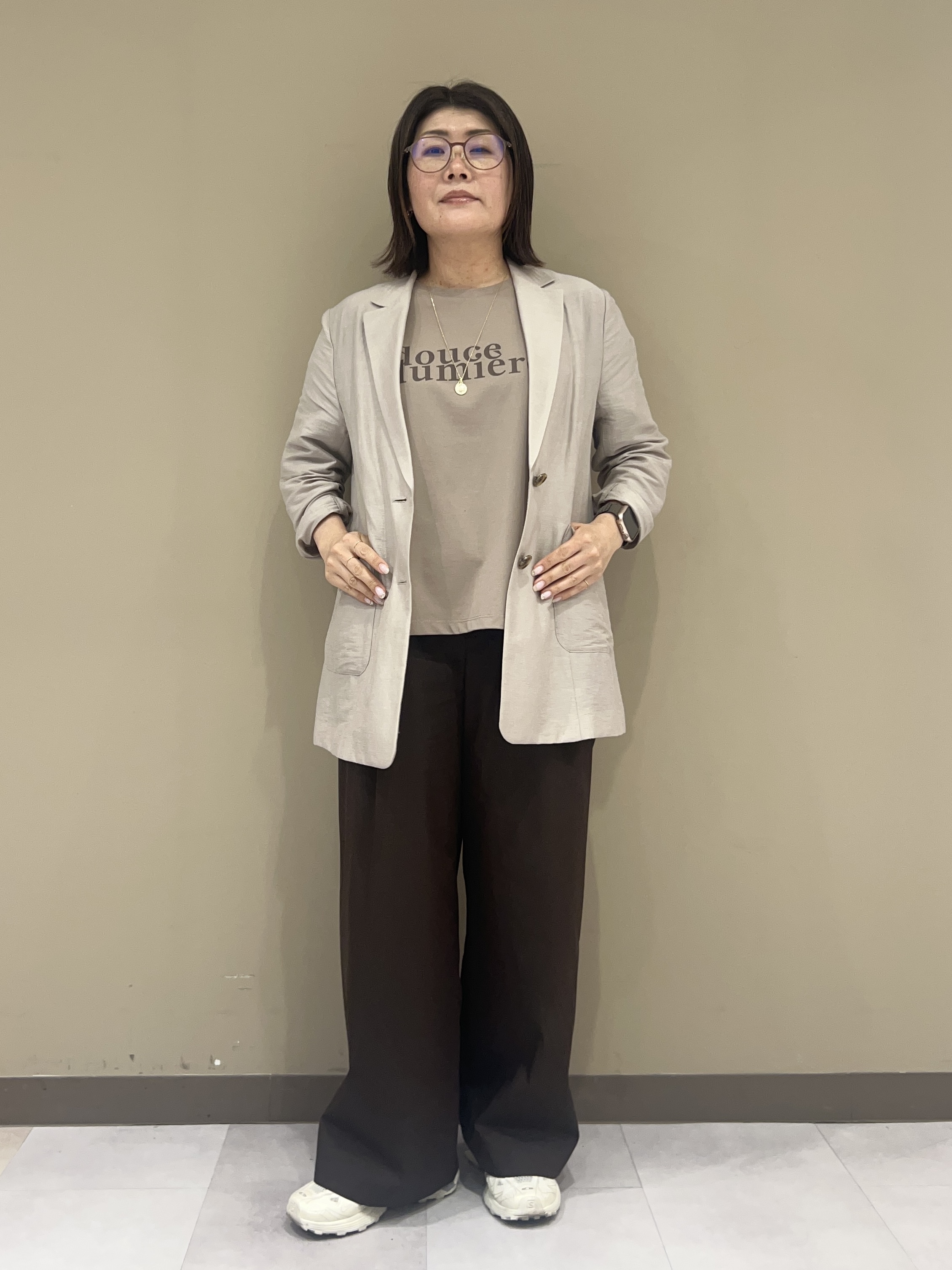 fukuさんの「UNTITLED｜◆【程よいシアー感/洗える】エアリーバイオジャケット」を使ったコーディネート