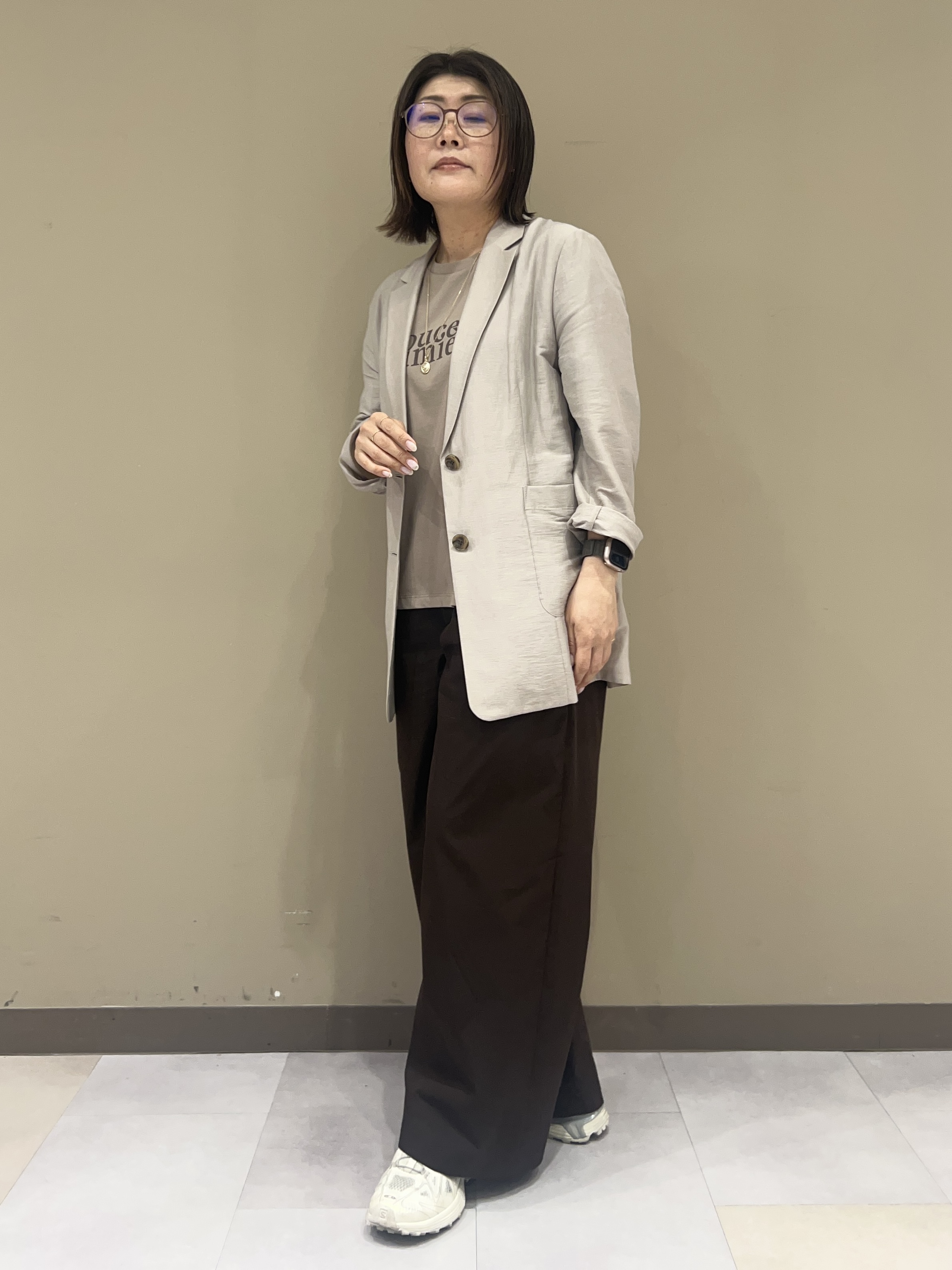 fukuさんの「UNTITLED｜◆【程よいシアー感/洗える】エアリーバイオジャケット」を使ったコーディネート