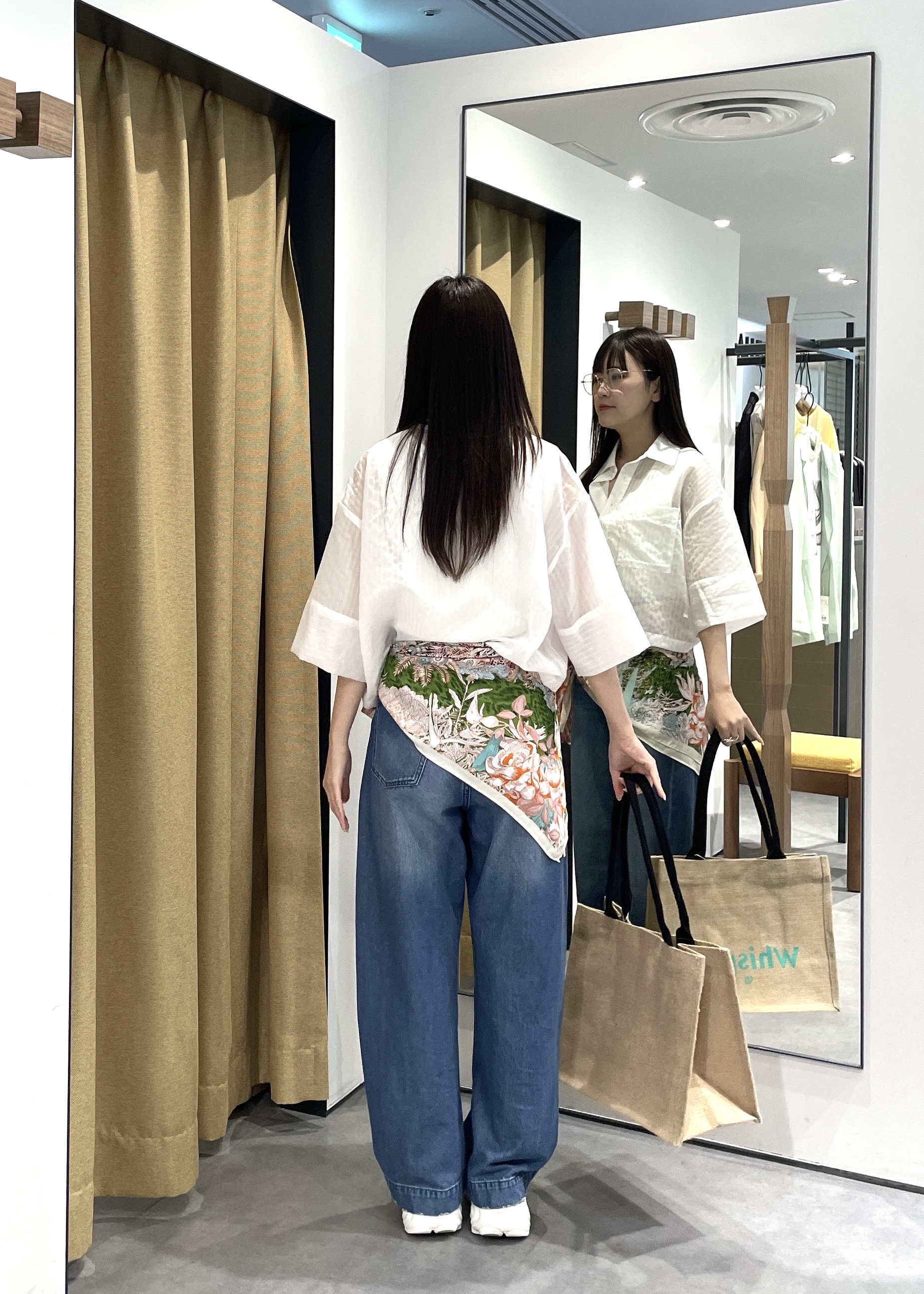 Renoさんの「INDIVI｜ロゴ刺繍リブタンクトップ」を使ったコーディネート
