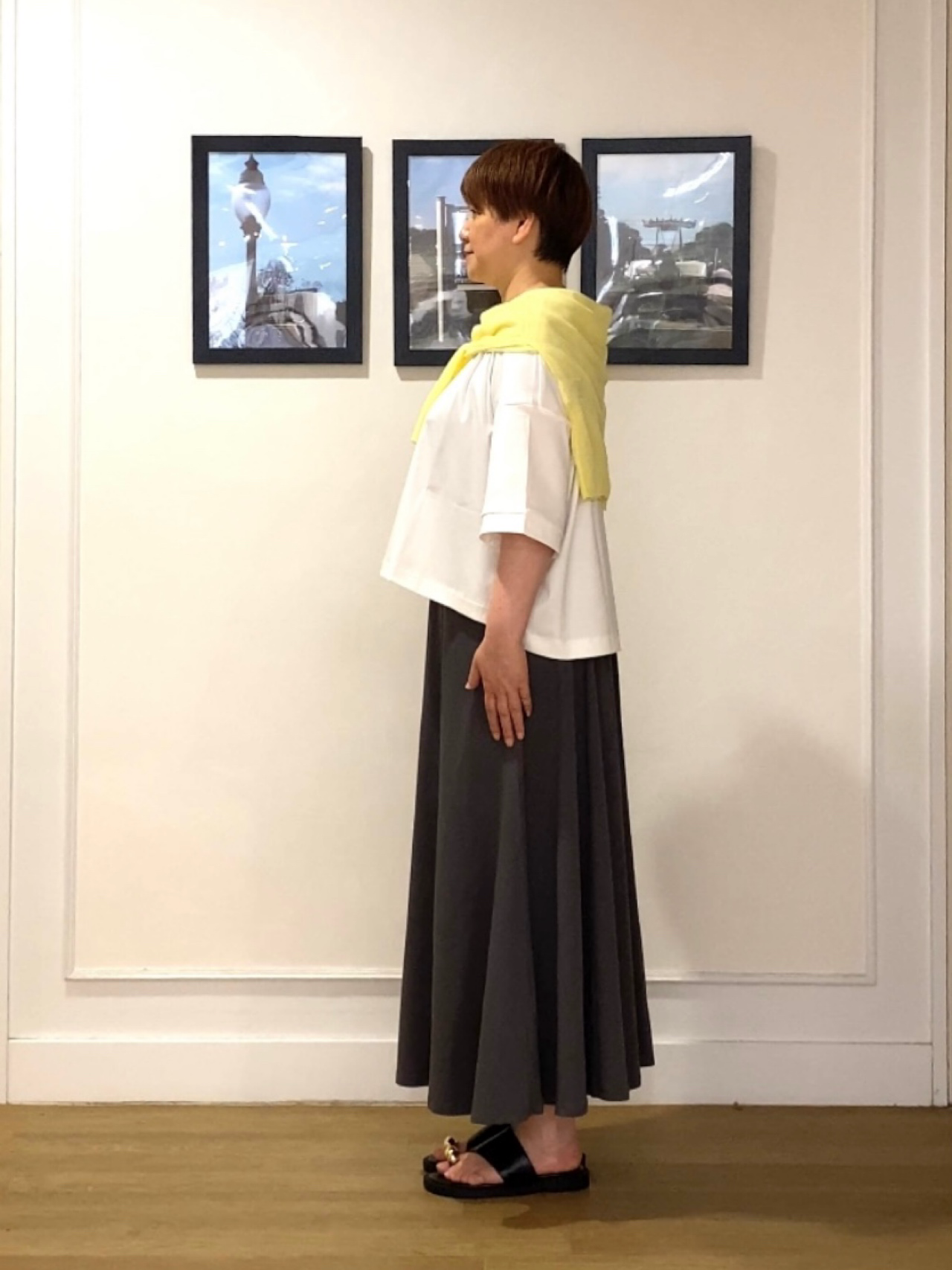 Hiroさんの「Dessin｜お守りカーディガン -ウォッシャブル-」を使ったコーディネート