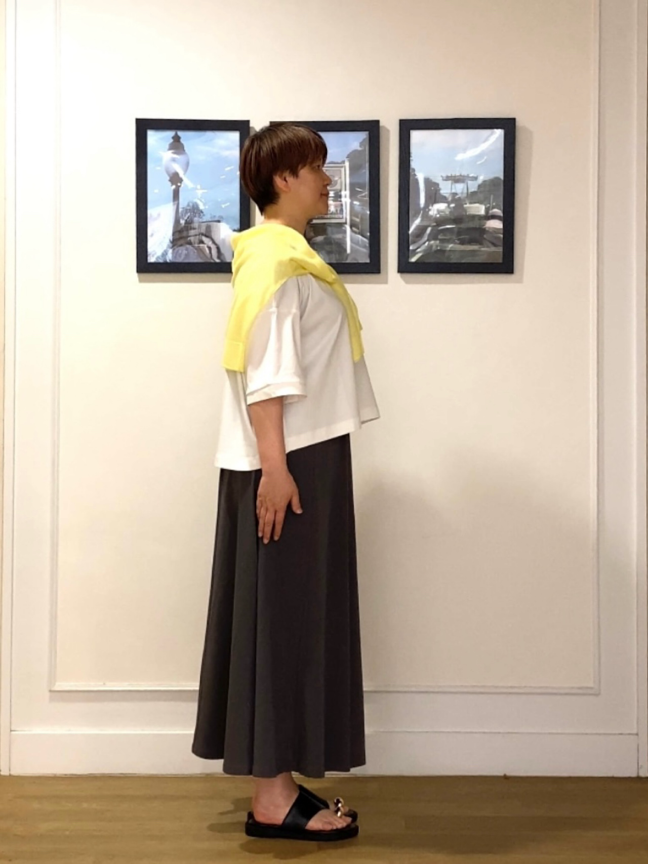 Hiroさんの「Dessin｜お守りカーディガン -ウォッシャブル-」を使ったコーディネート