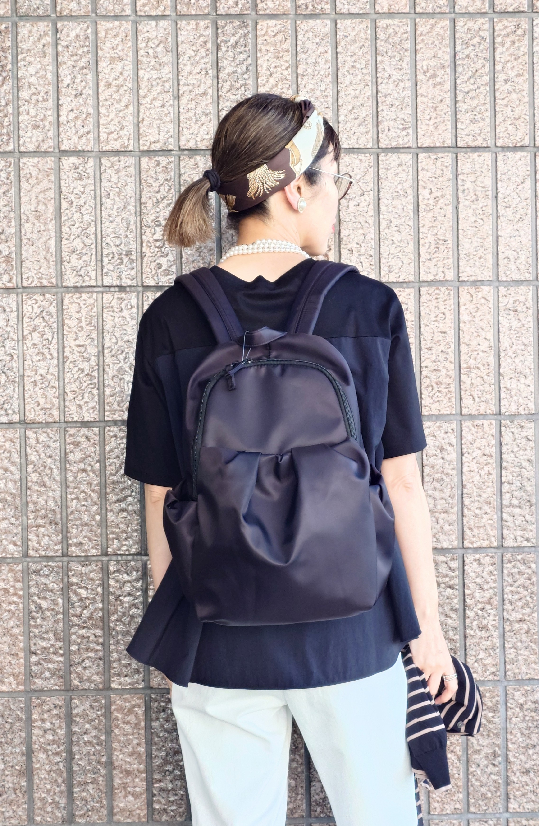 MUTSUKOさんの「UNTITLED｜【洗える/Tシャツ】異素材ドッキングプルオーバー」を使ったコーディネート