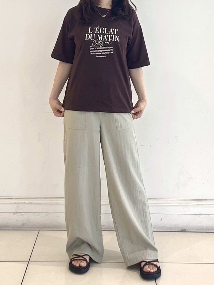 saito.さんの「grove｜【UVカット/接触冷感】プリントアソート5分袖Tシャツ」を使ったコーディネート