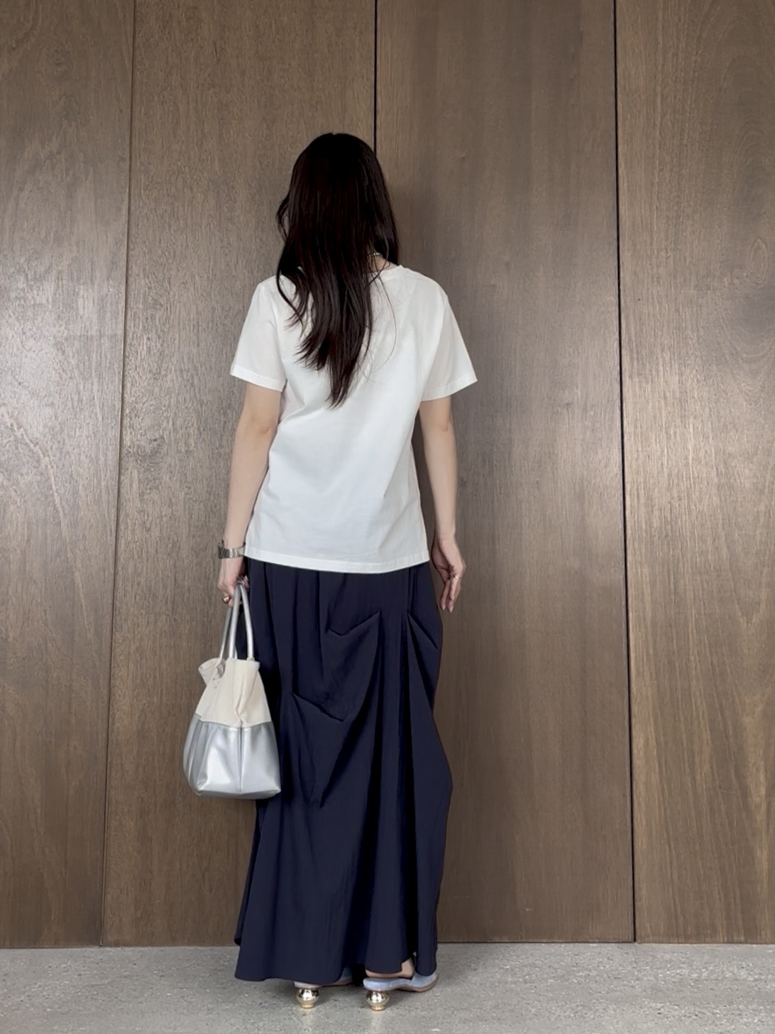 ibukiさんの「INDIVI｜タイポグラフィTシャツ【接触冷感】」を使ったコーディネート