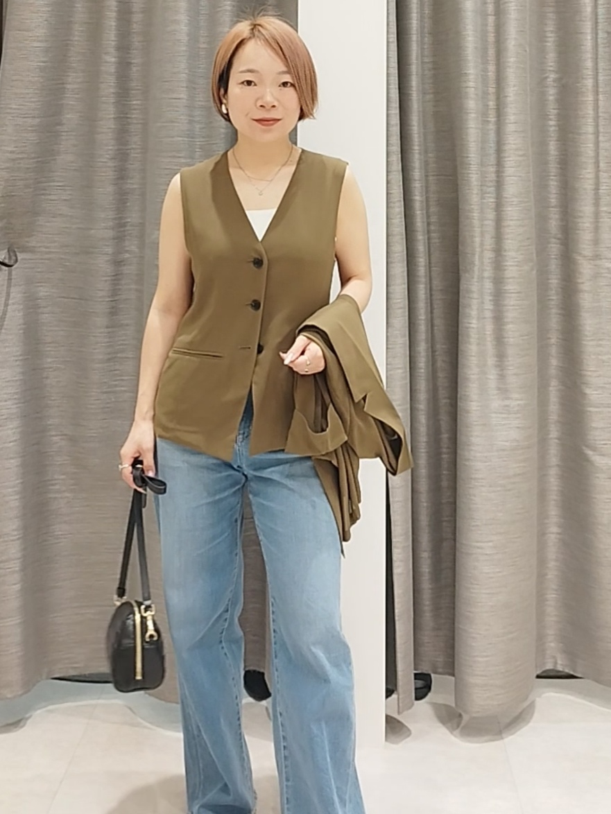 s u g iさんの「UNTITLED｜◆【セットアップ可/接触冷感/通気性】ドライシアーダブルジャケット」を使ったコーディネート