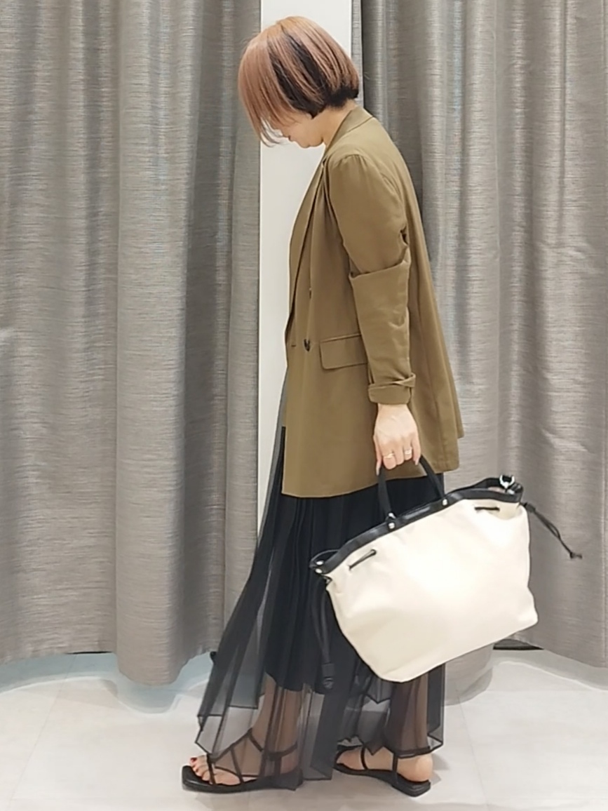 s u g iさんの「UNTITLED｜◆【セットアップ可/接触冷感/通気性】ドライシアーダブルジャケット」を使ったコーディネート