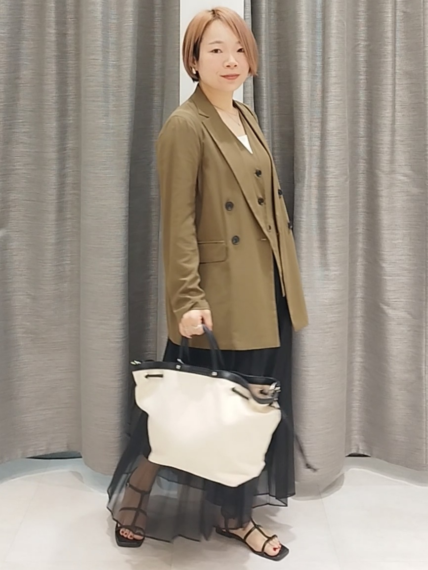 s u g iさんの「UNTITLED｜◆【セットアップ可/接触冷感/通気性】ドライシアーダブルジャケット」を使ったコーディネート