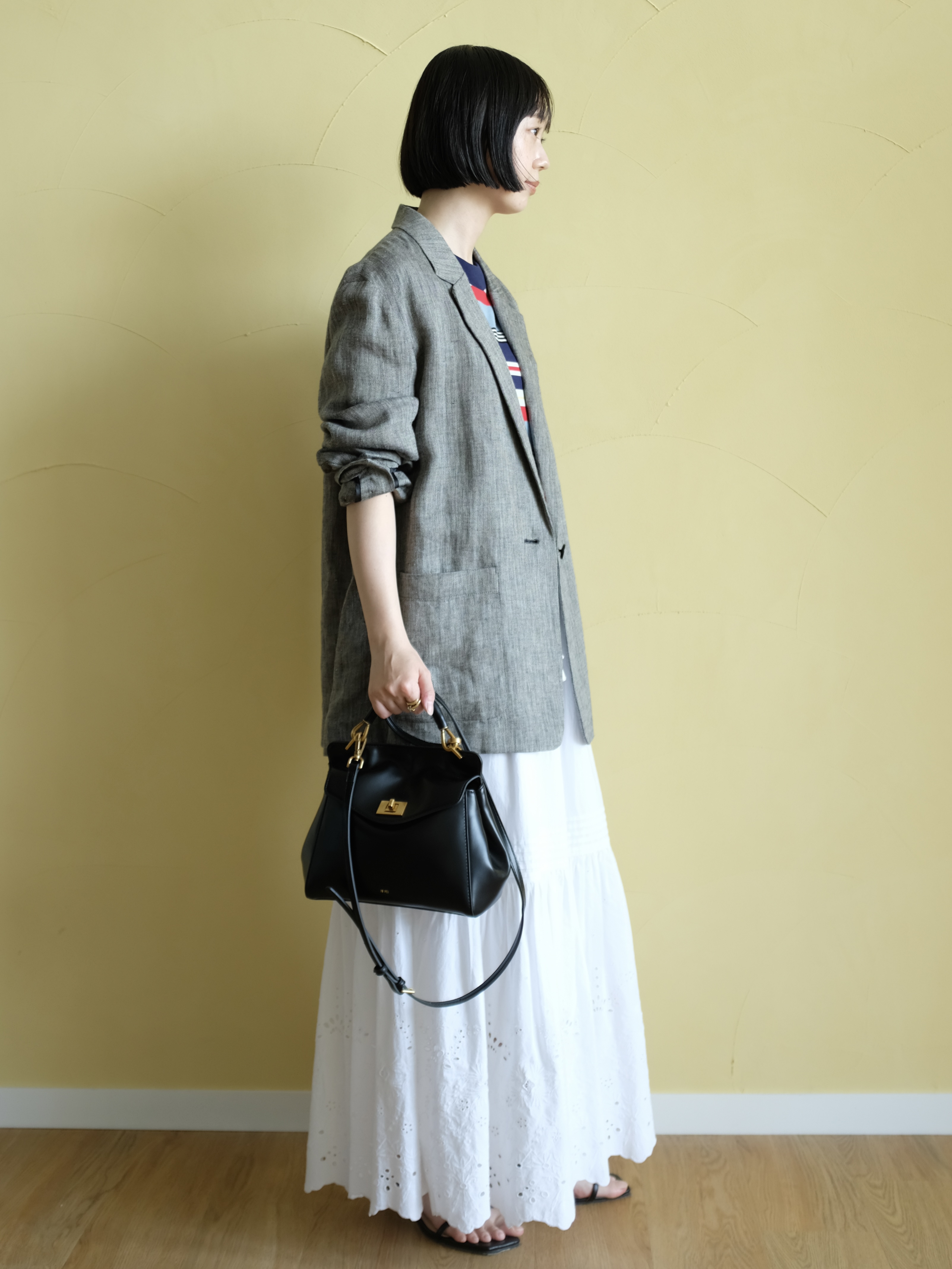 Kishimotoさんの「DRESSTERIOR｜◆【otonaMUSE5月号掲載】コットンシルクマルチボーダーニット」を使ったコーディネート