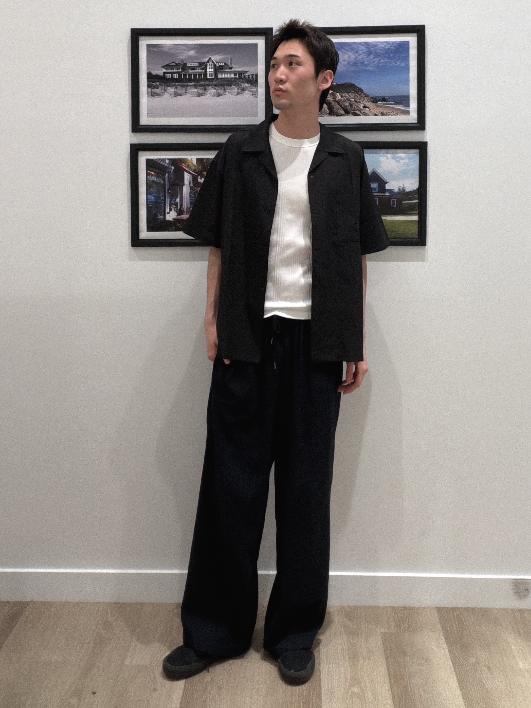 oikawaさんの「Dessin｜ペーパーブレンドニットTシャツ」を使ったコーディネート