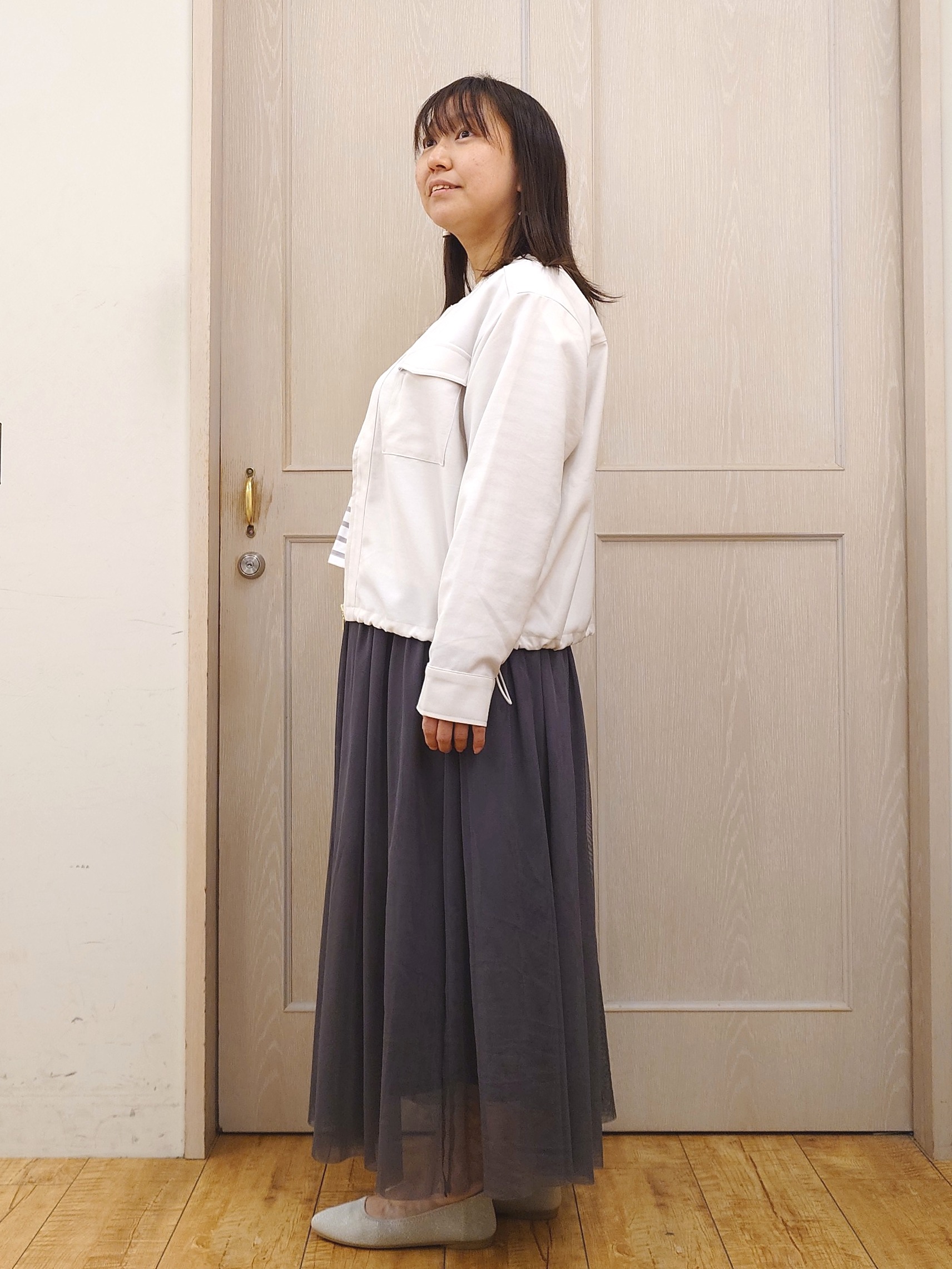 とろろさんの「SHOO･LA･RUE｜【NEW/22.5㎝-24.5㎝】洗えてサラサラ ニットパンプス」を使ったコーディネート