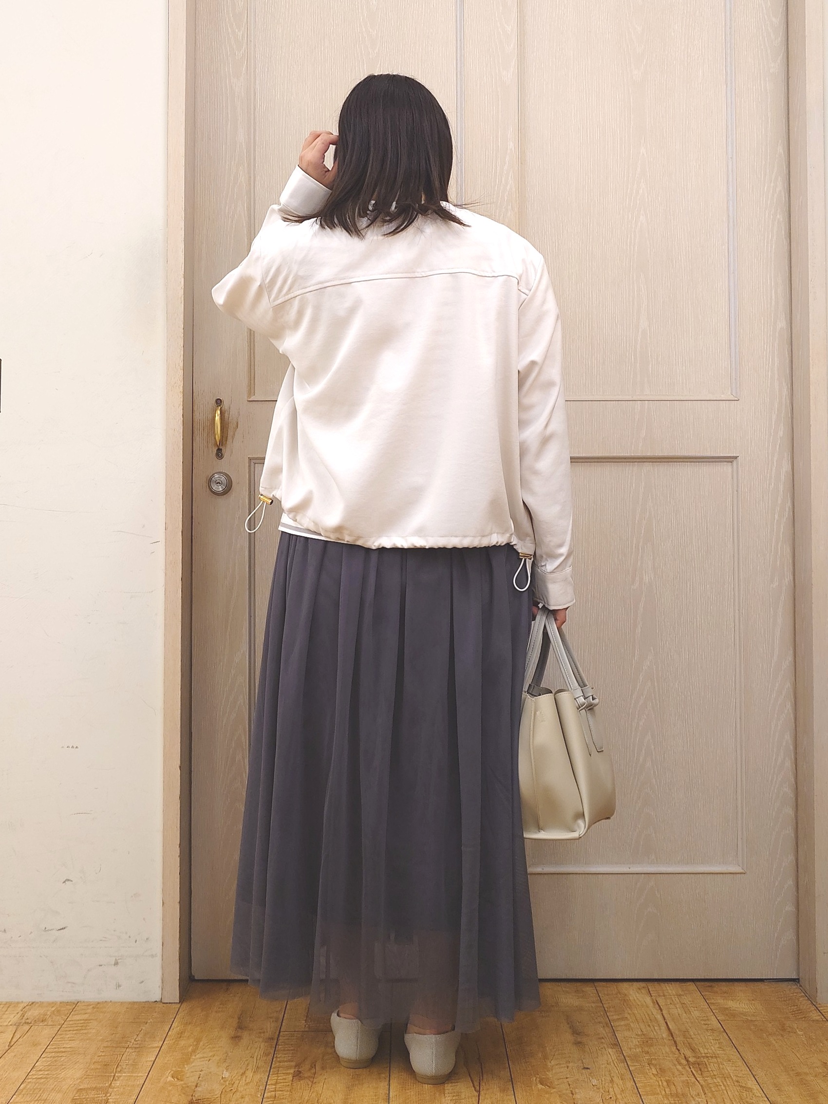 とろろさんの「SHOO･LA･RUE｜【NEW/22.5㎝-24.5㎝】洗えてサラサラ ニットパンプス」を使ったコーディネート