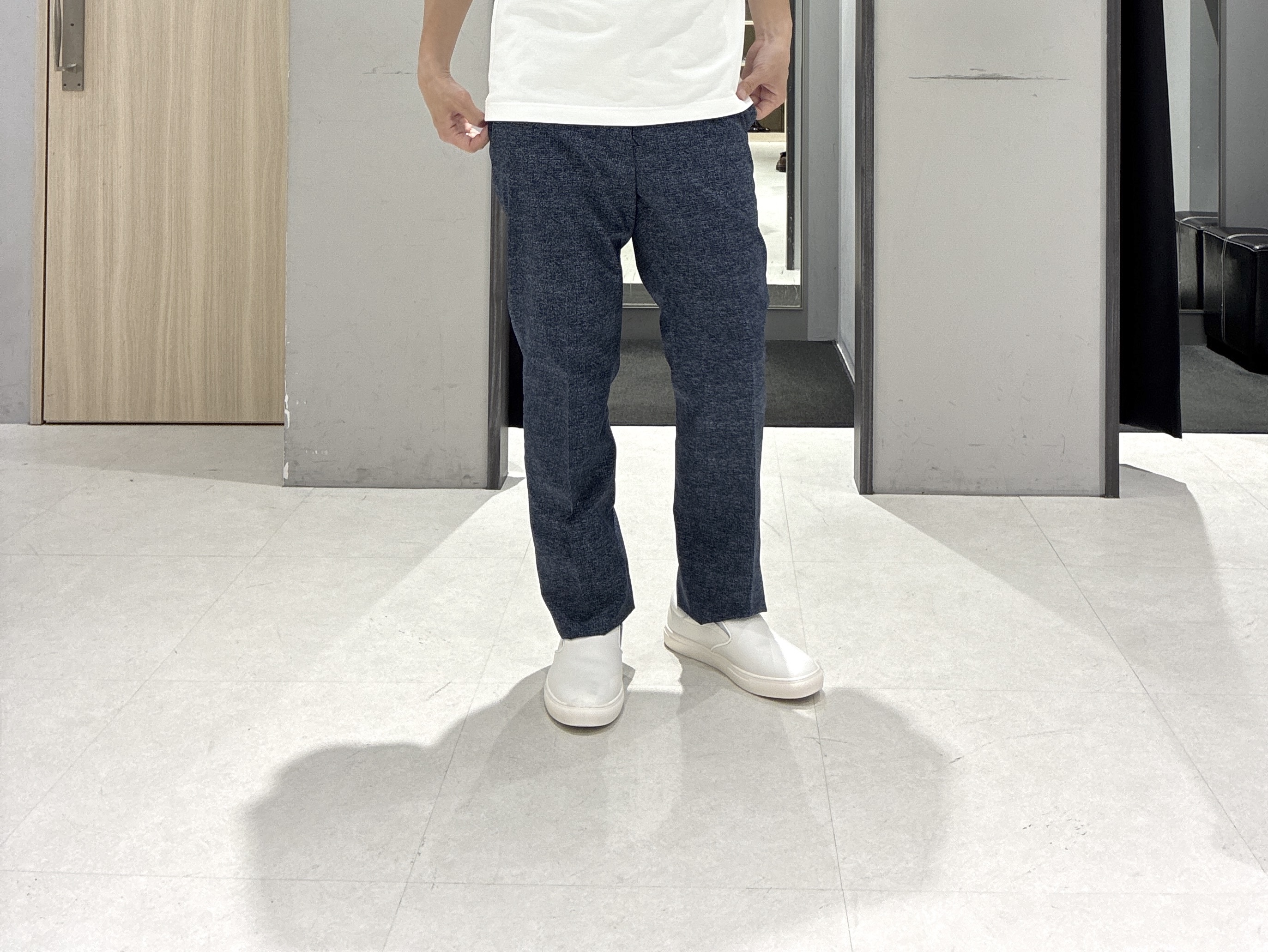 わいずみさんの「TAKEO KIKUCHI｜【抗菌防臭】COOL DOTS（R）ドビープリント ジャケット」を使ったコーディネート