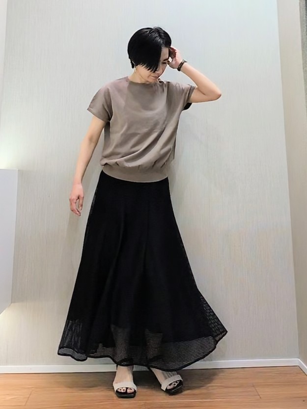ミズタさんの「UNTITLED｜【9色展開/アンサンブル可/洗える】コットンベーシックニット」を使ったコーディネート