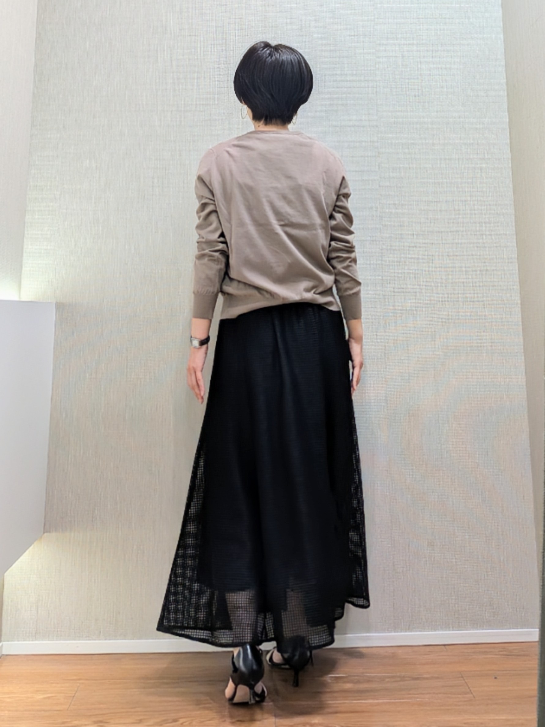 ミズタさんの「UNTITLED｜【9色展開/アンサンブル可/洗える】コットンベーシックニット」を使ったコーディネート