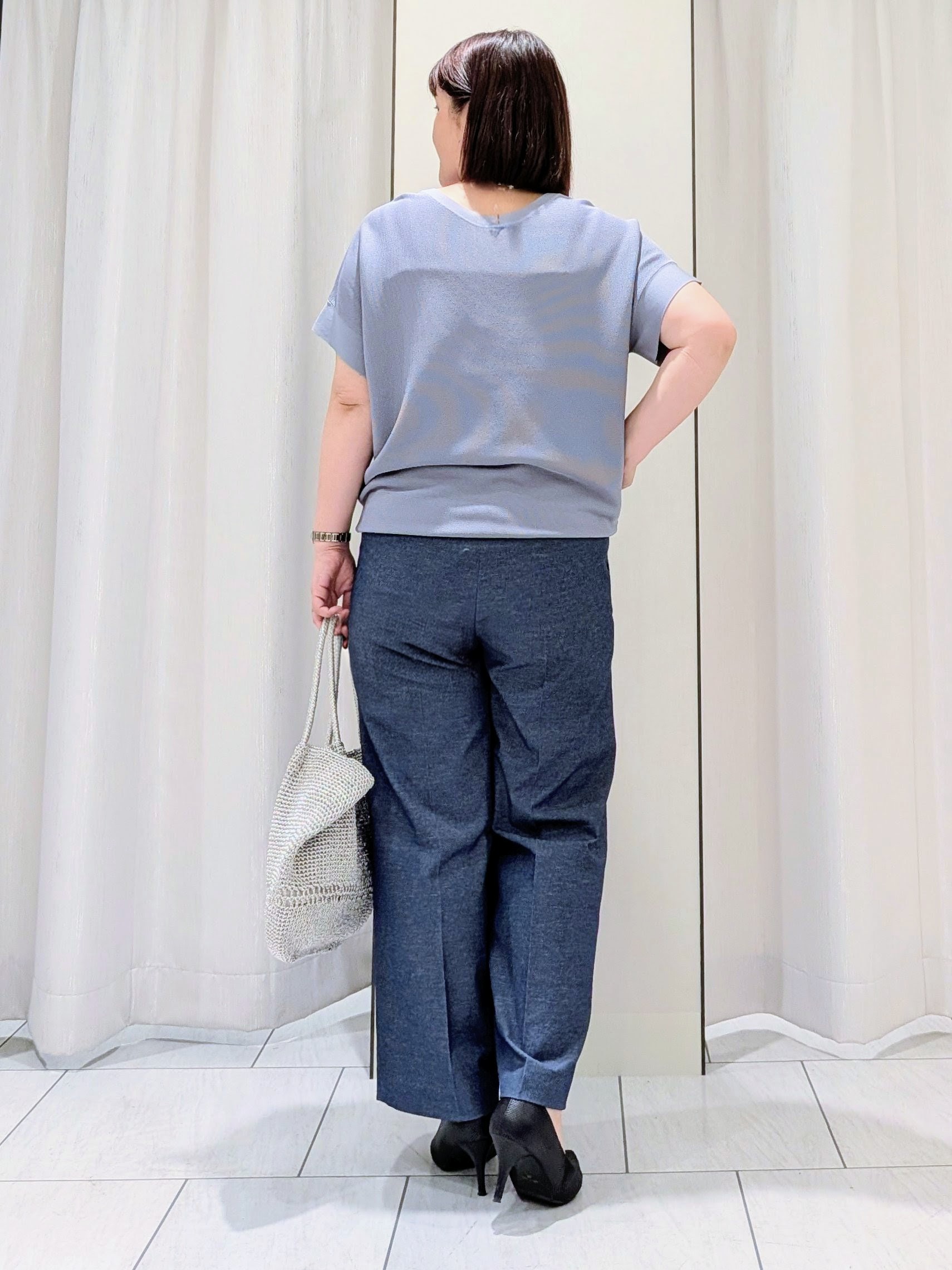 Onumaさんの「UNTITLED｜【11色展開/体型カバー】前後2WAYフレンチスリーブニット」を使ったコーディネート