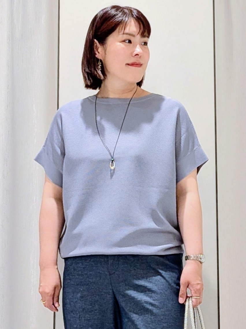 Onumaさんの「UNTITLED｜【11色展開/体型カバー】前後2WAYフレンチスリーブニット」を使ったコーディネート