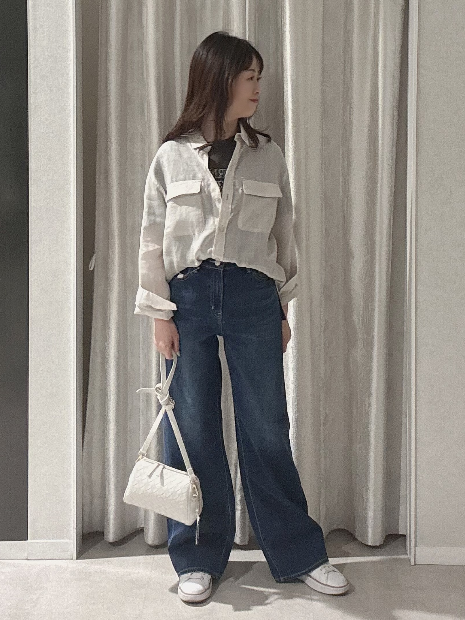 makiさんの「UNTITLED｜【接触冷感】ドライタッチシャツ」を使ったコーディネート