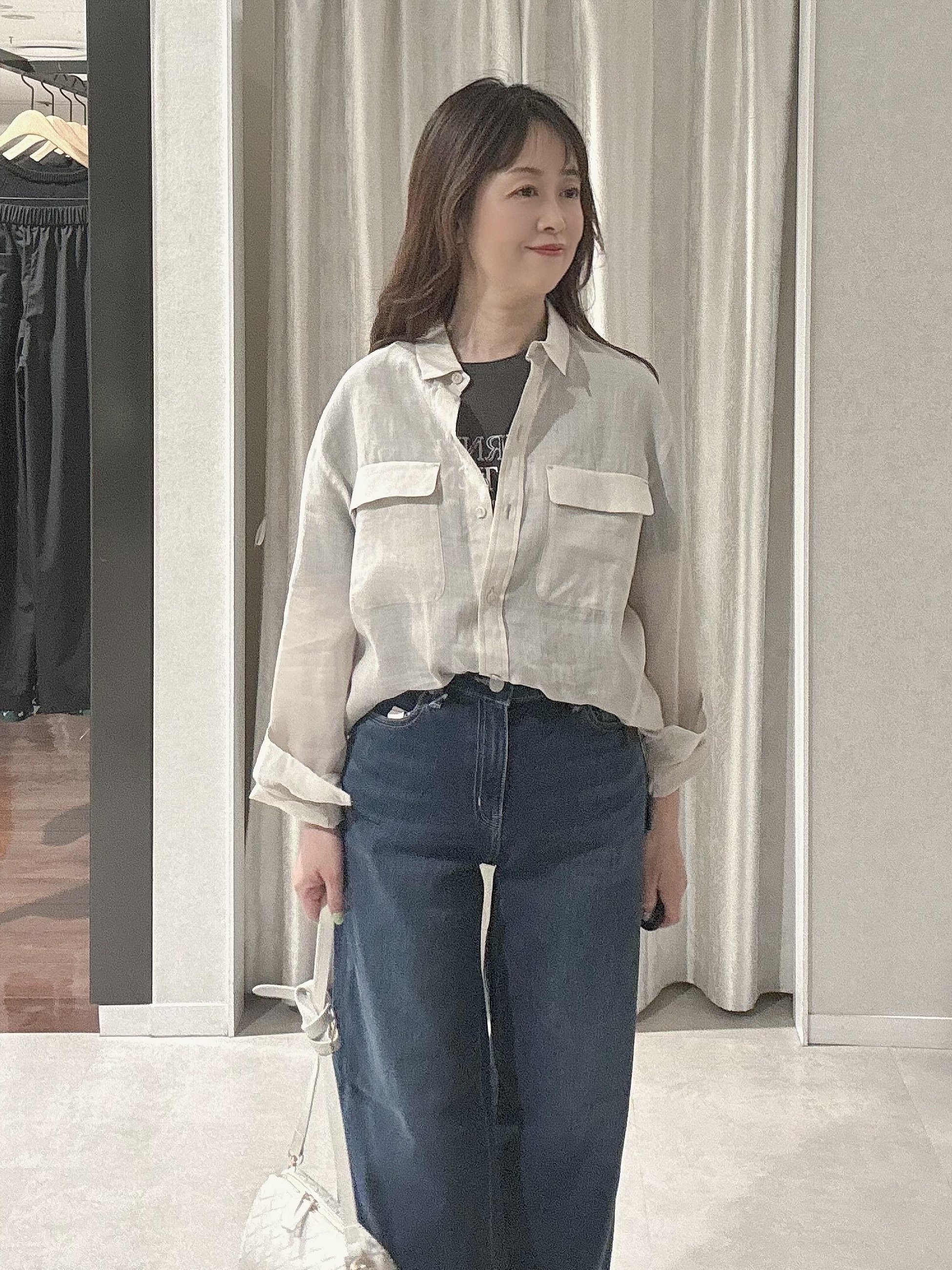 makiさんの「UNTITLED｜【接触冷感】ドライタッチシャツ」を使ったコーディネート