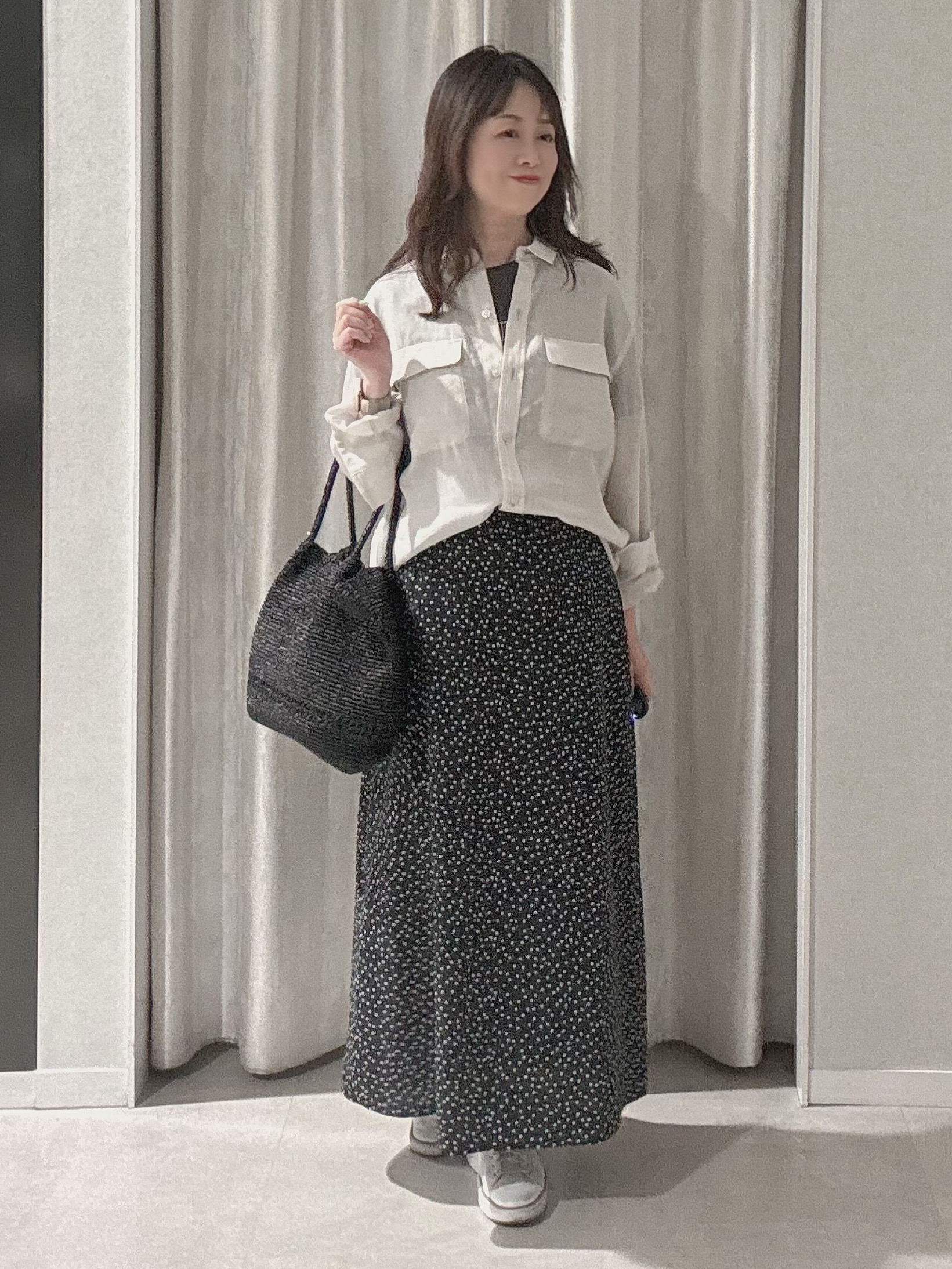 makiさんの「UNTITLED｜【接触冷感】ドライタッチシャツ」を使ったコーディネート