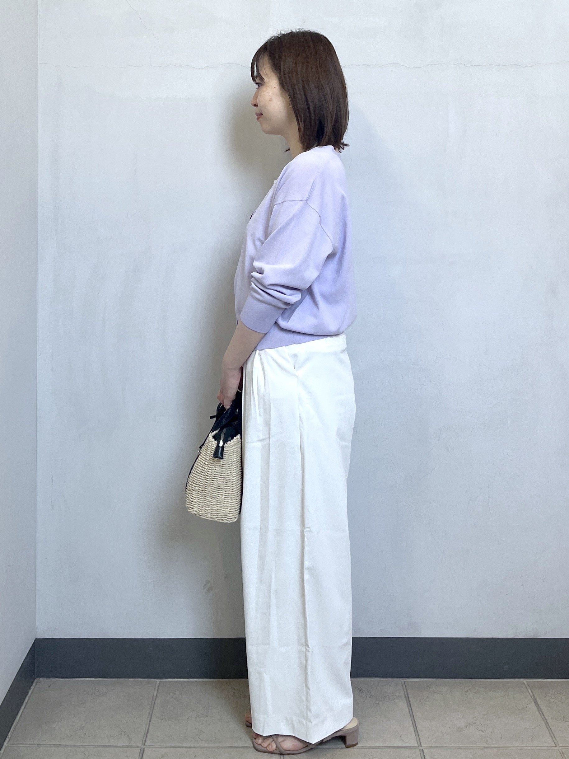 mikiさんの「OPAQUE.CLIP｜【UV／接触冷感】Vネックリラクシーニットカーディガン《洗濯機OK／抗ピル》」を使ったコーディネート