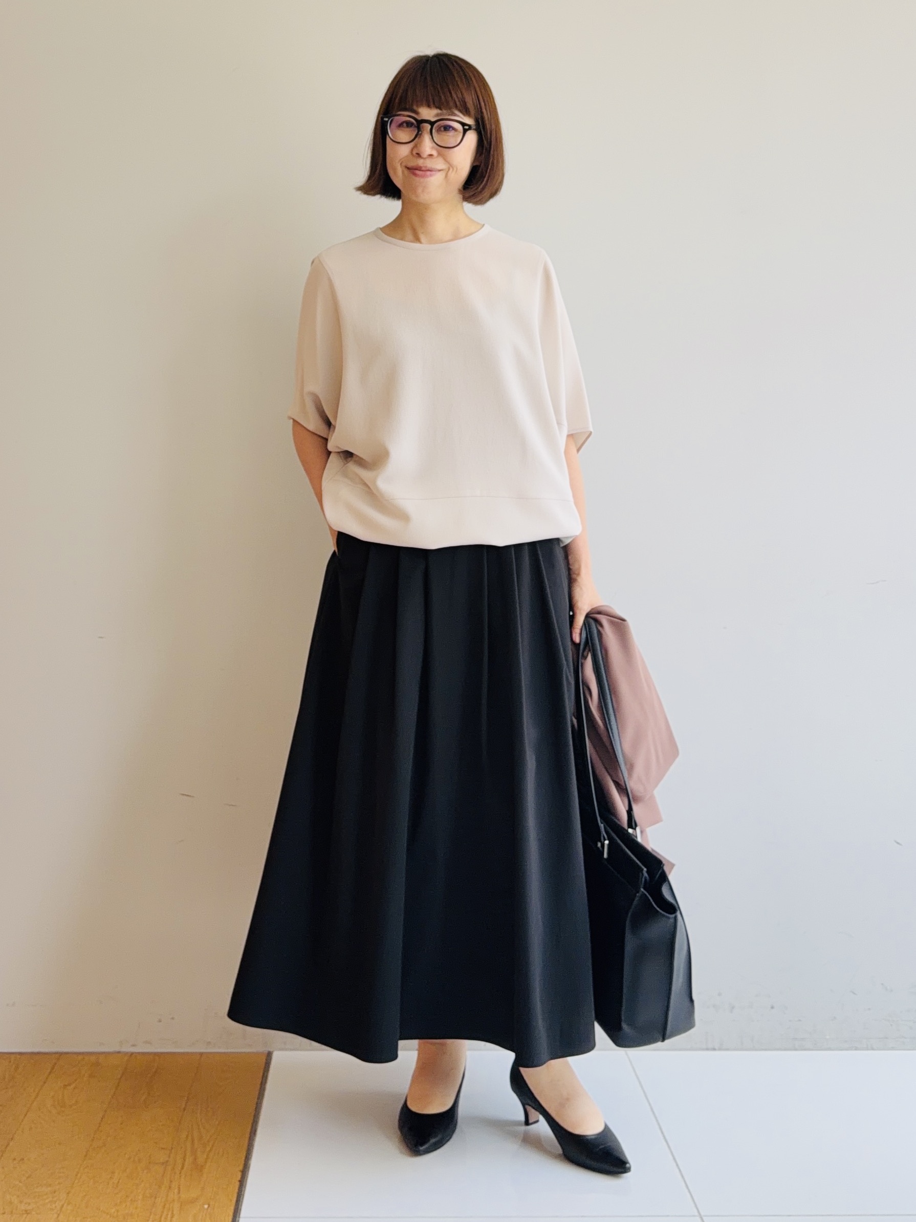 murayamaさんの「INDIVI｜【接触冷感／透湿／着る日傘】ノーカラージャケット」を使ったコーディネート