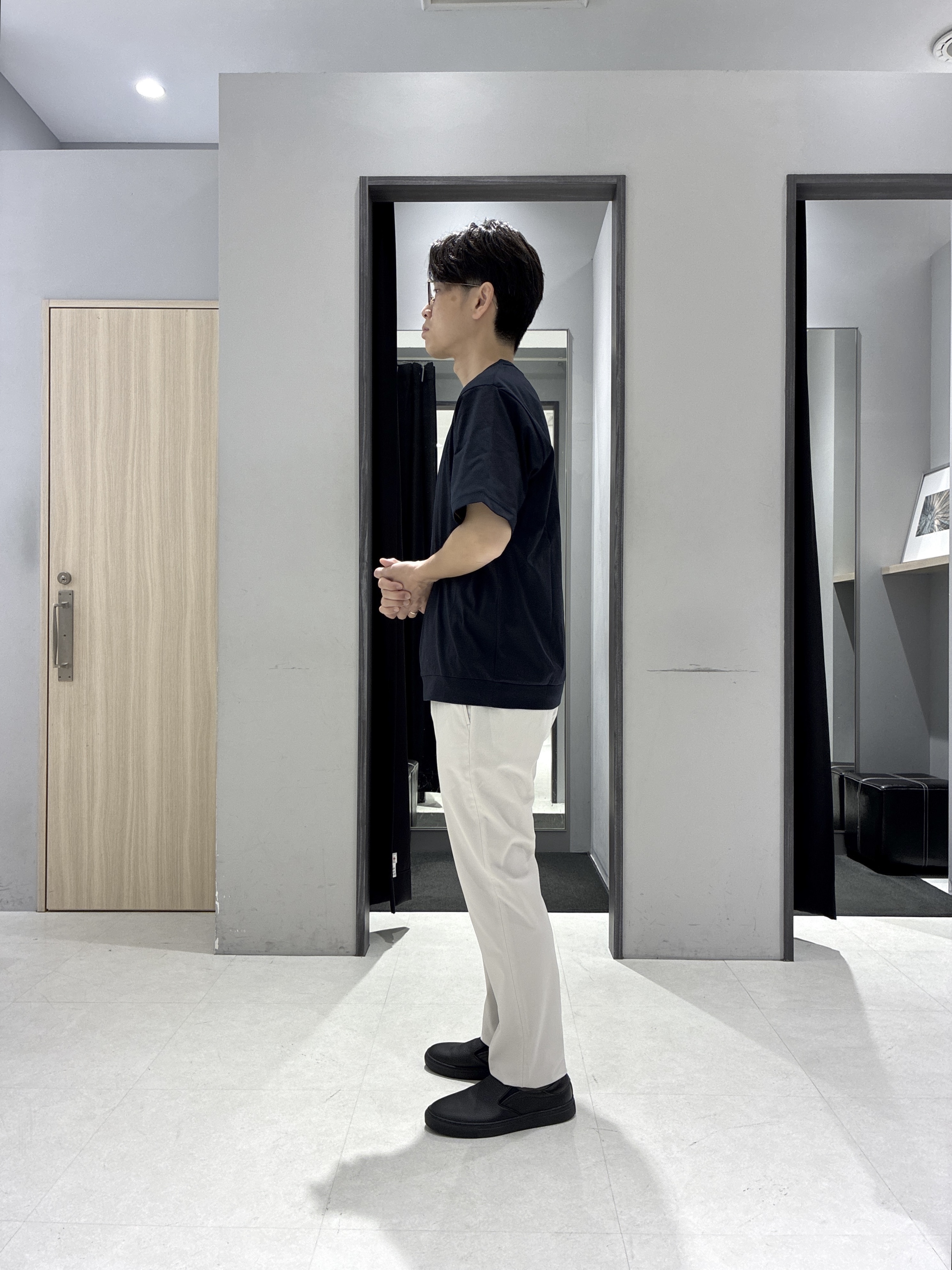わいずみさんの「TAKEO KIKUCHI｜【通気性】トリコットサッカー 7分袖シャツ」を使ったコーディネート