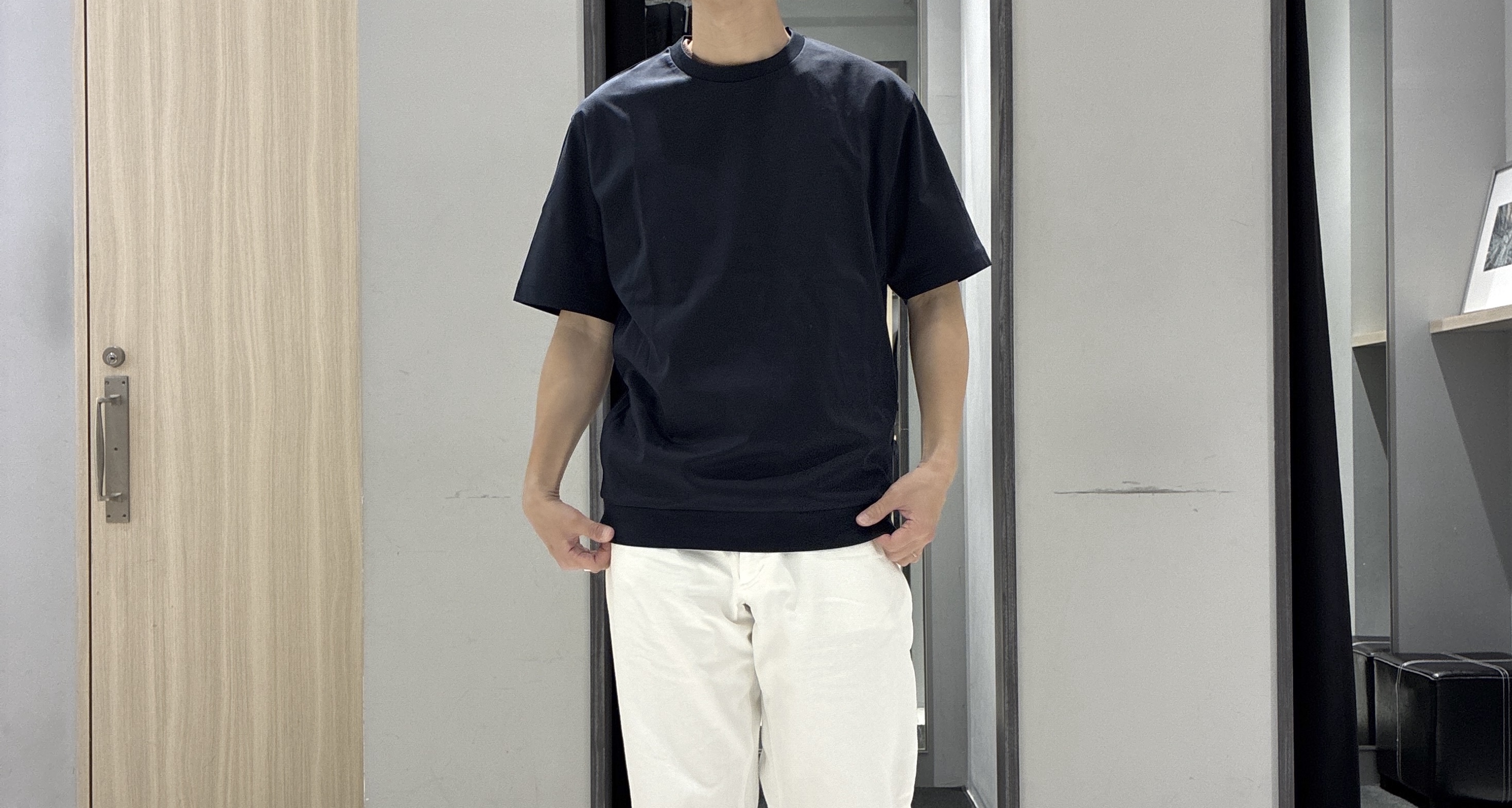 わいずみさんの「TAKEO KIKUCHI｜【通気性】トリコットサッカー オープンカラー シャツ」を使ったコーディネート
