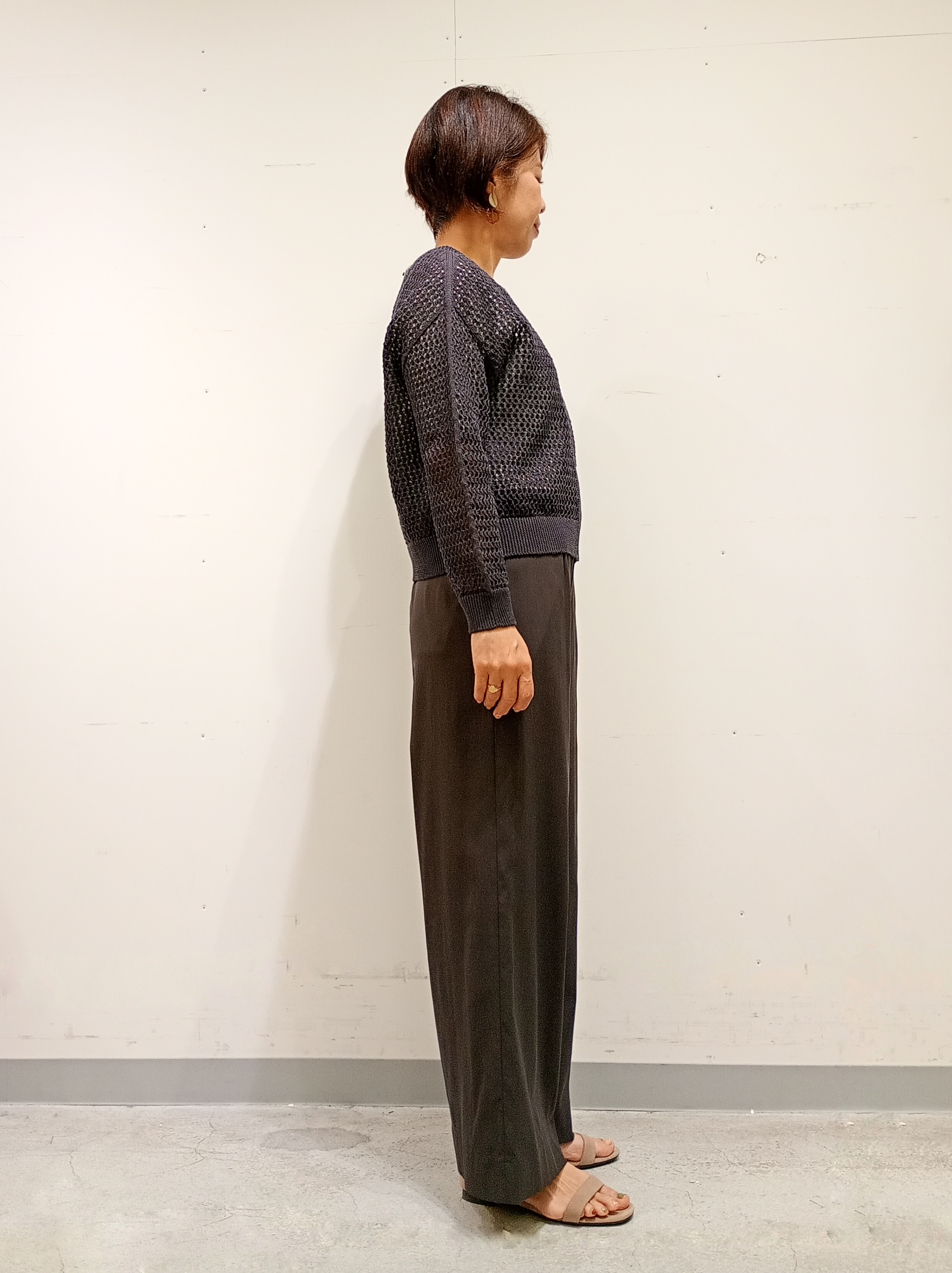 Kさんの「INDIVI｜【洗える／コットン】メッシュジップニットカーディガン」を使ったコーディネート