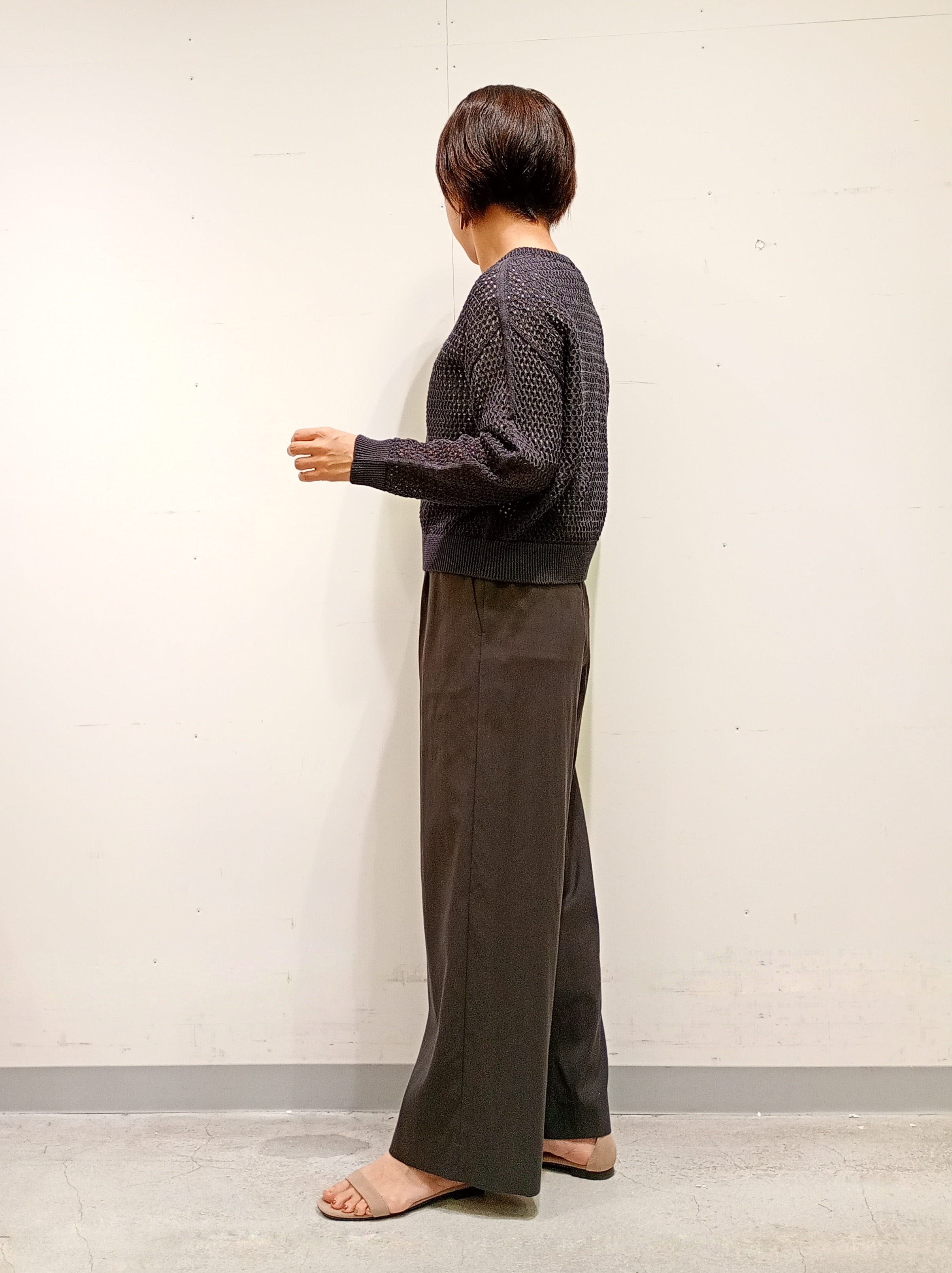 Kさんの「INDIVI｜【洗える／コットン】メッシュジップニットカーディガン」を使ったコーディネート