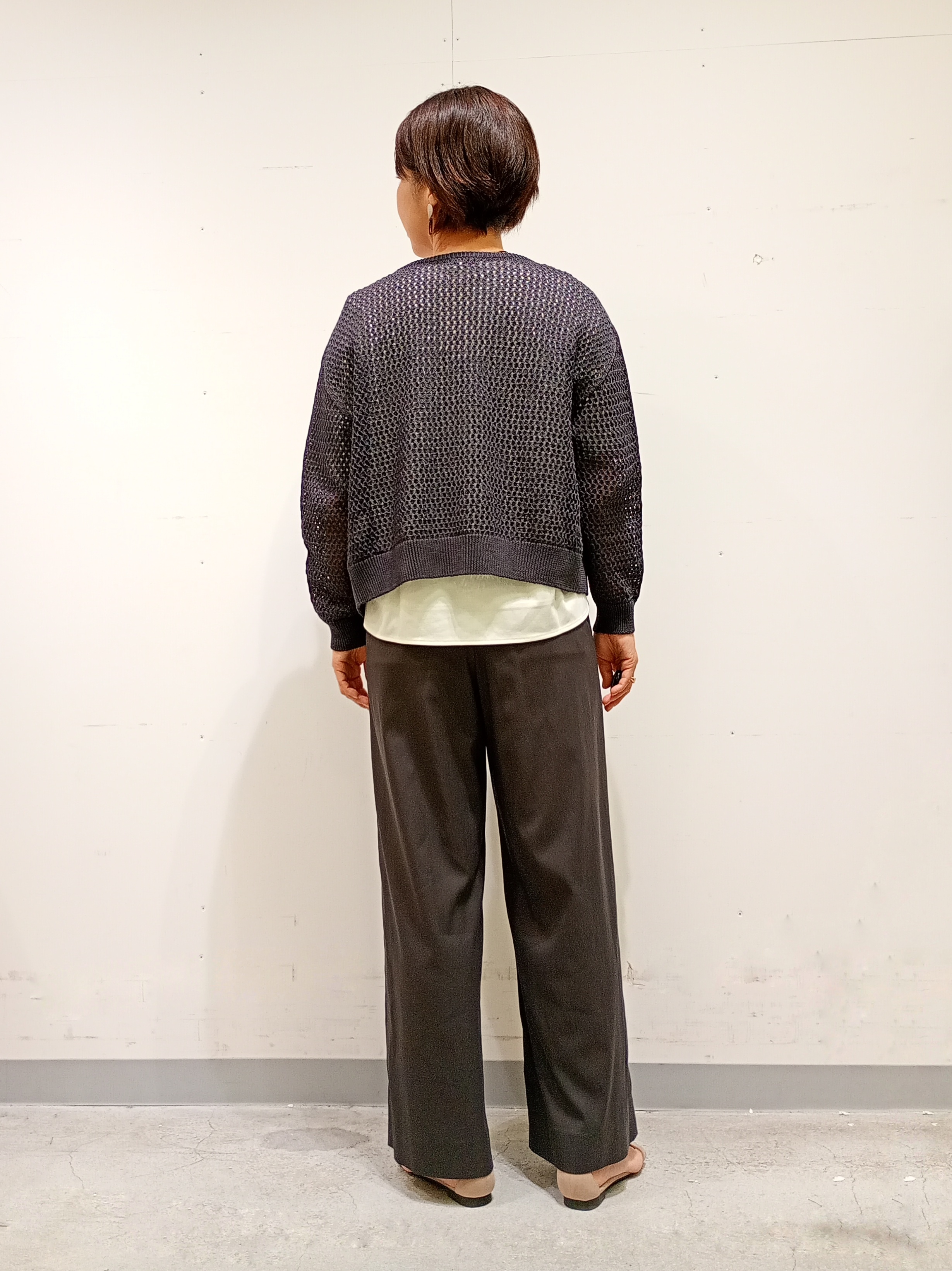 Kさんの「INDIVI｜【洗える／コットン】メッシュジップニットカーディガン」を使ったコーディネート