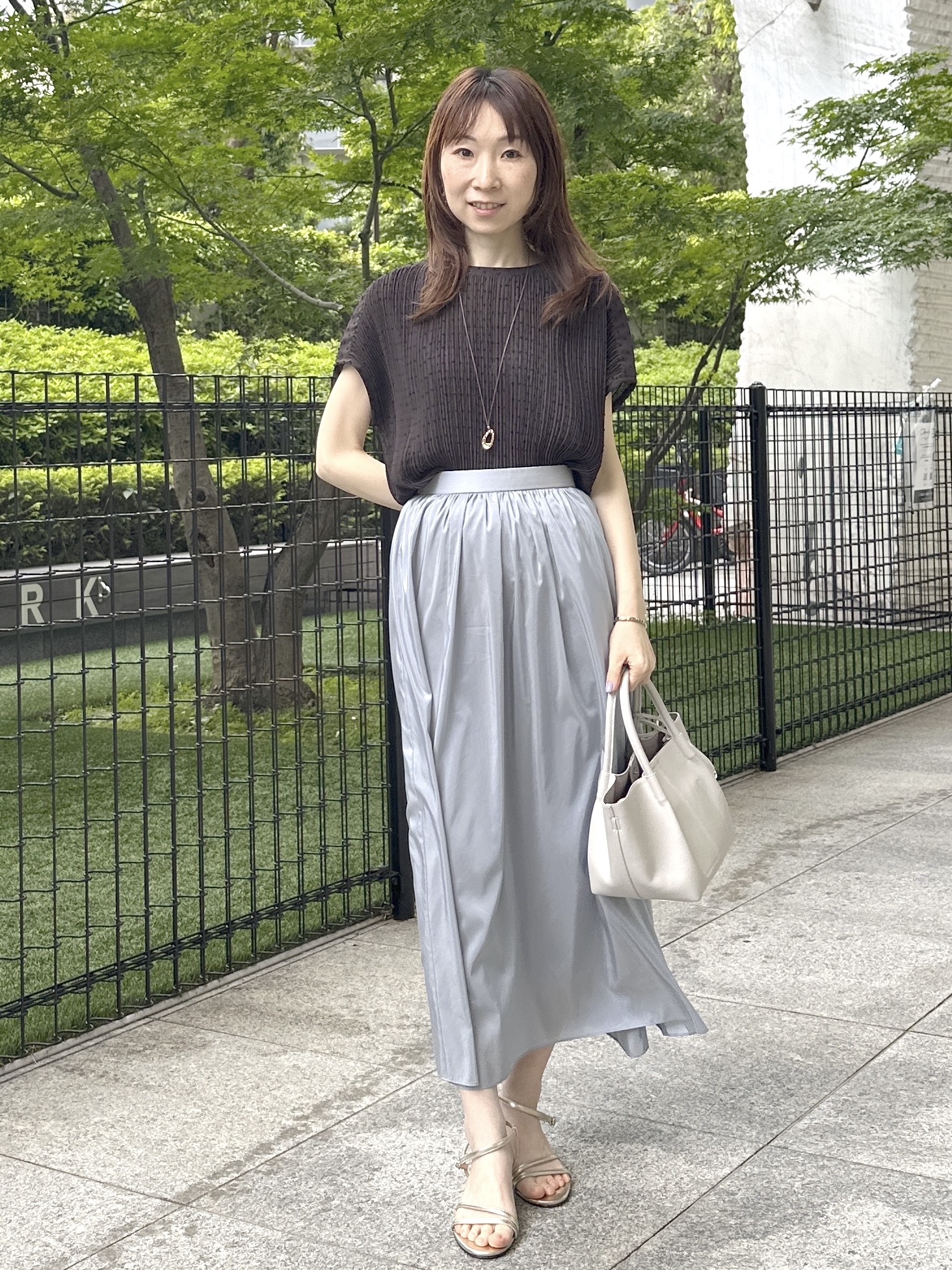 Miwaさんの「UNTITLED｜【1枚で着映える】ドットジャガードブラウス」を使ったコーディネート