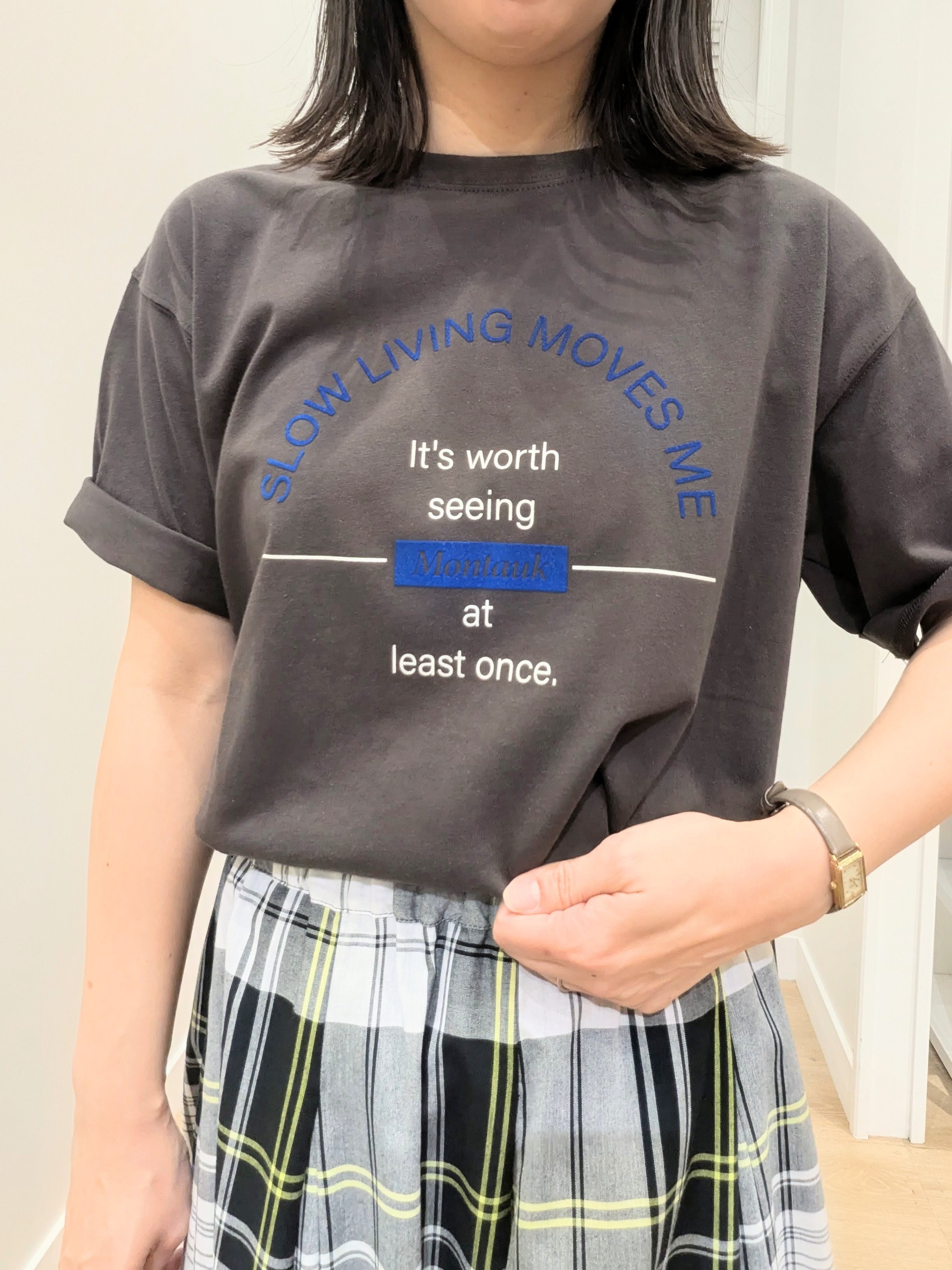 enさんの「Dessin｜【洗える】オーガニックコットンロゴTシャツ」を使ったコーディネート