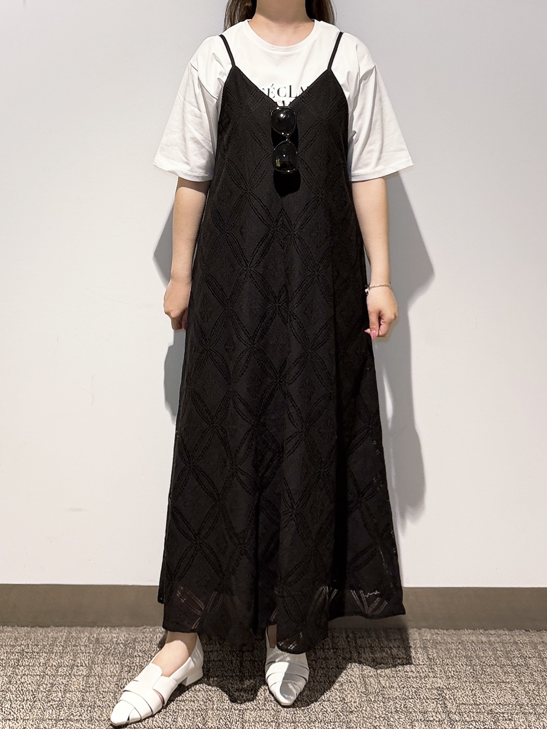 みーさんの「grove｜【UVカット/接触冷感】プリントアソート5分袖Tシャツ」を使ったコーディネート