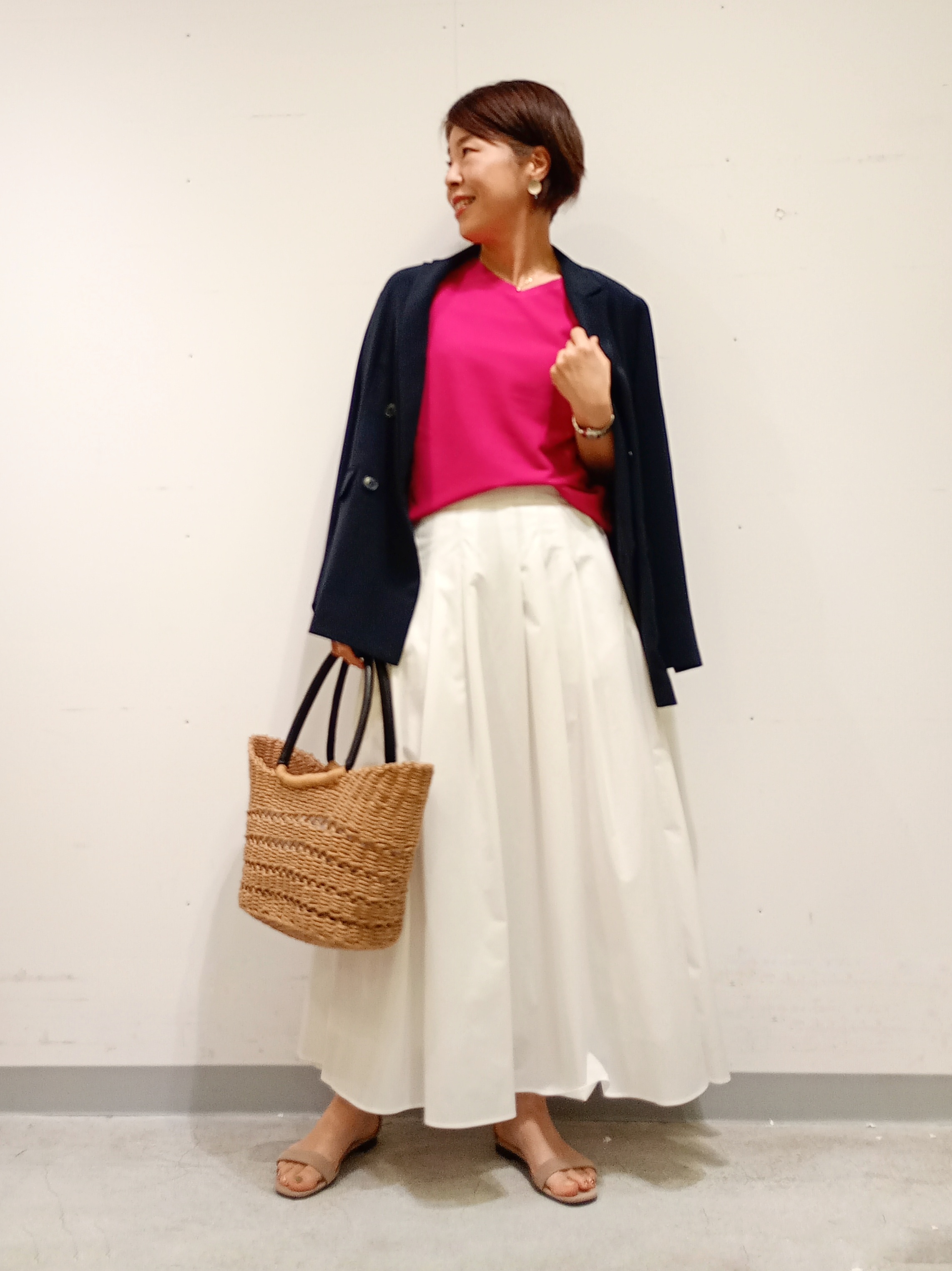 Kさんの「INDIVI｜【洗える／多機能／SETUP可】着る日傘ダブルジャケット」を使ったコーディネート