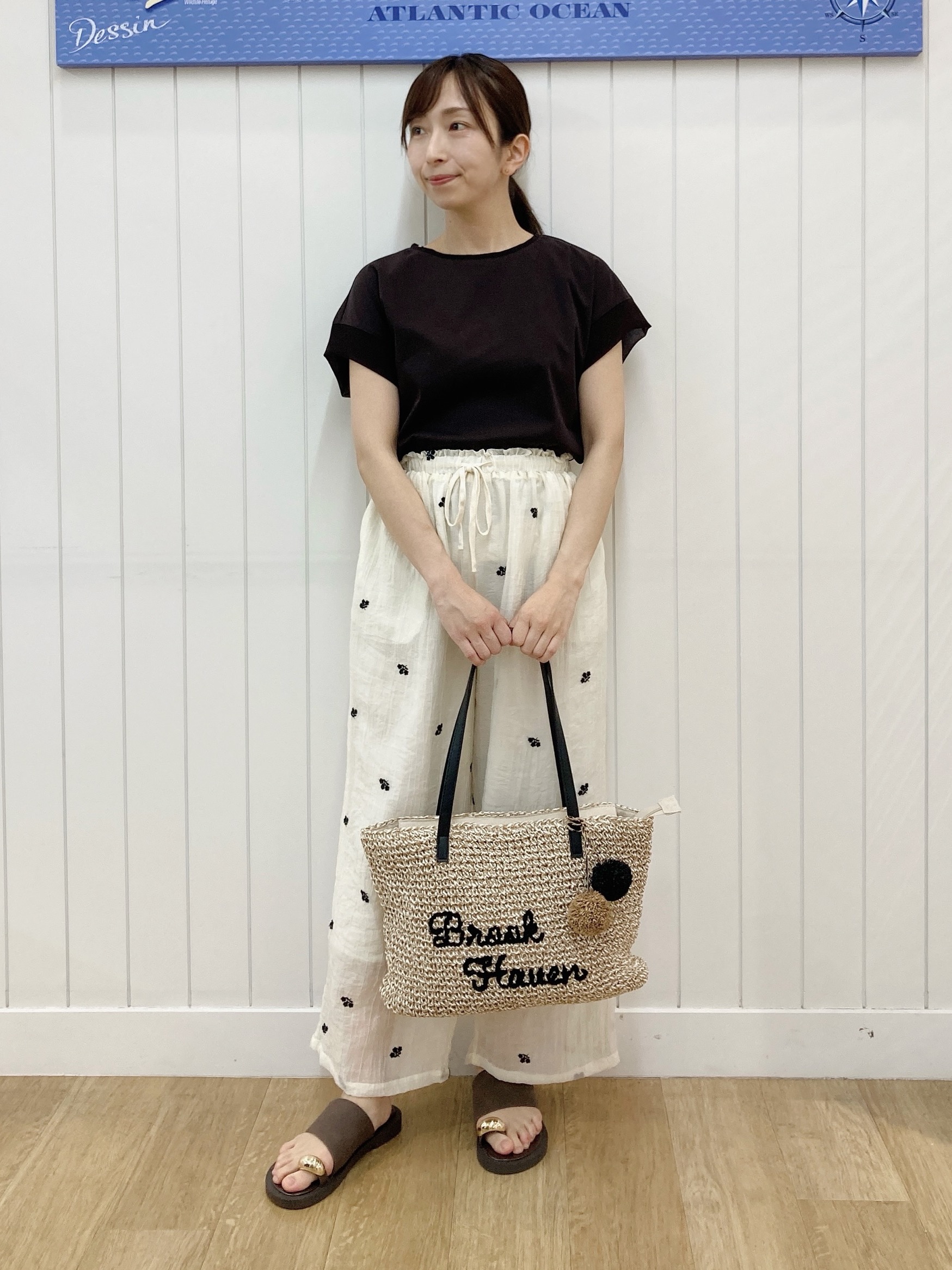 yoshiさんの「Dessin｜【UVカット/接触冷感】美光沢カットソー」を使ったコーディネート