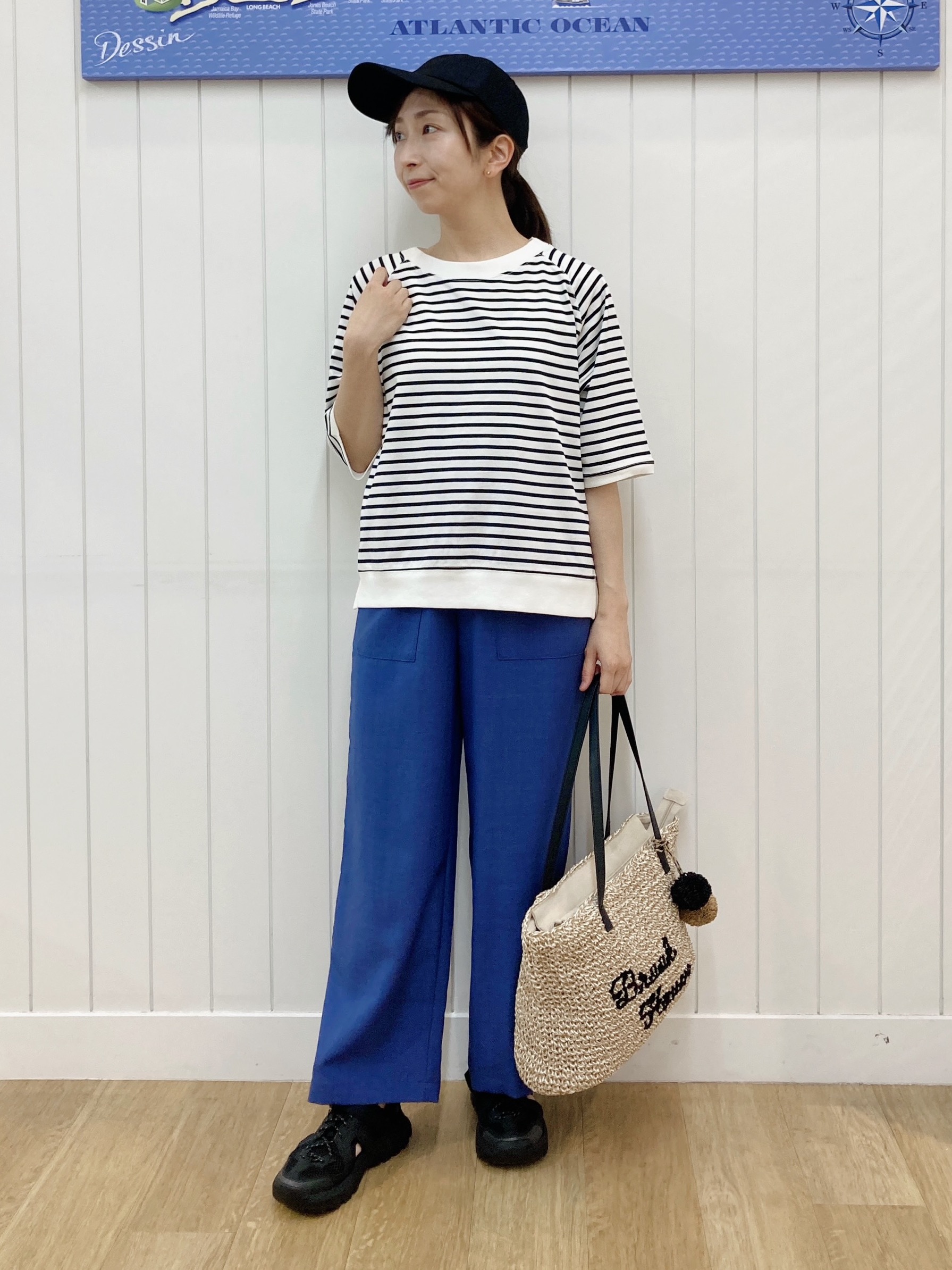 yoshiさんの「Dessin｜【UVカット/接触冷感】フォルムカットソー5分袖」を使ったコーディネート