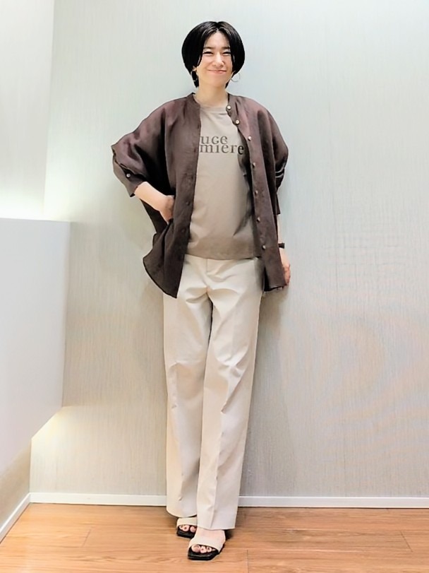ミズタさんの「UNTITLED｜【麻100】リネンドルマンシャツ」を使ったコーディネート